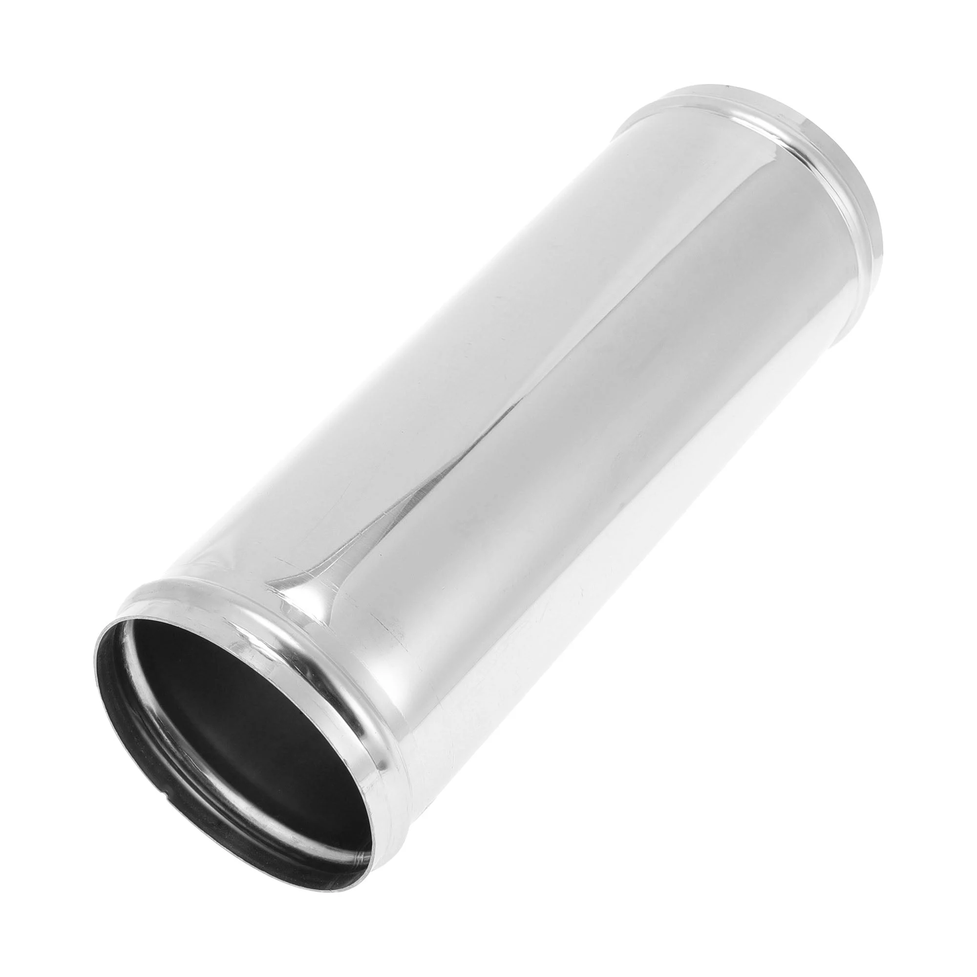 Straight Exhaust Pipe Tube W/ Bead Roll 3.5" OD 10" Length T304 Stainless Steel