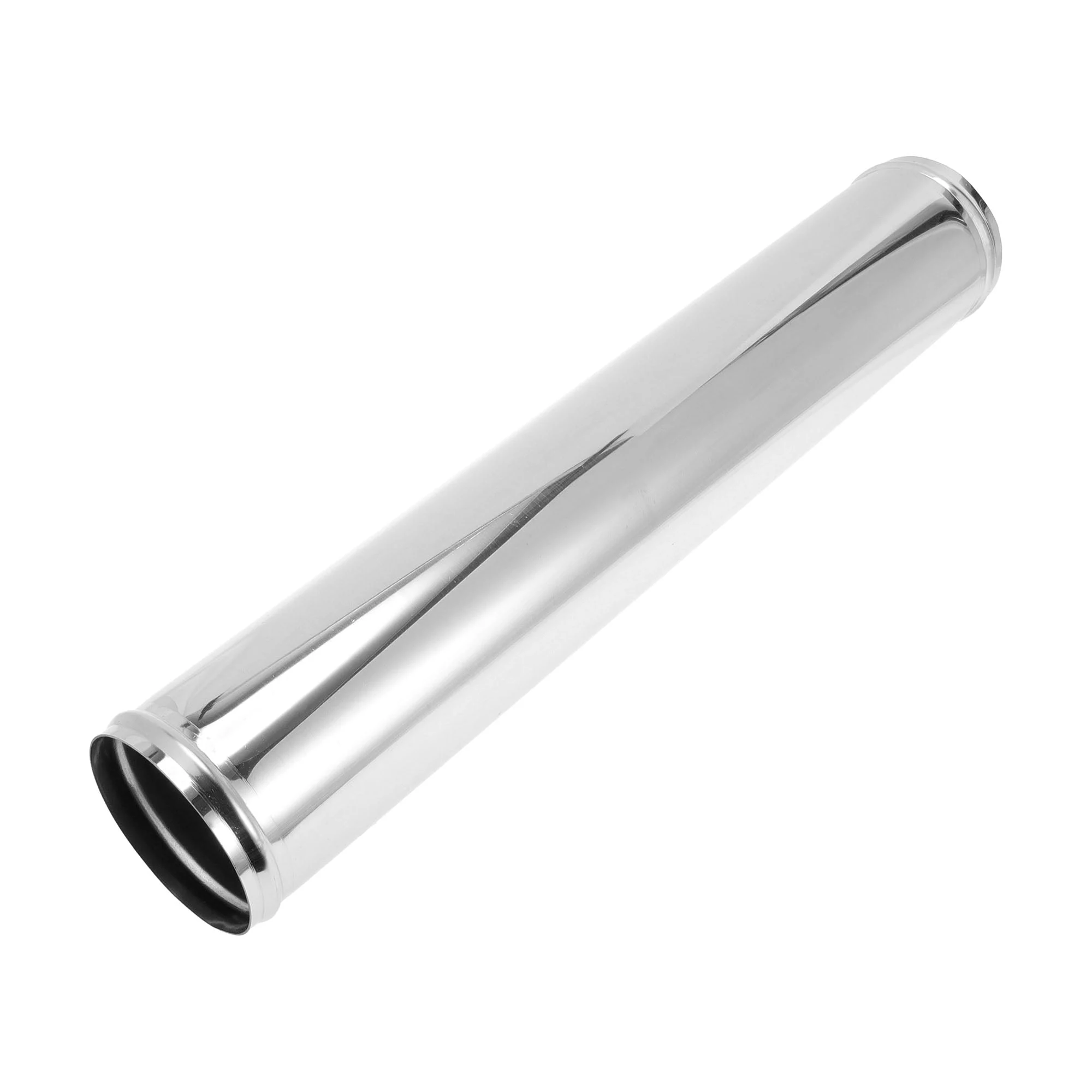 Straight Exhaust Pipe Tube W/ Bead Roll 3.5" OD 20" Length T304 Stainless Steel