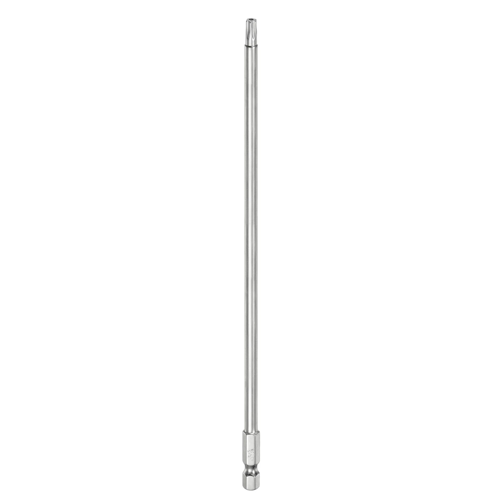 T25 Security Torx Bit 1/4" Hex Shank 8" Long Tamper Resistant Star Bits
