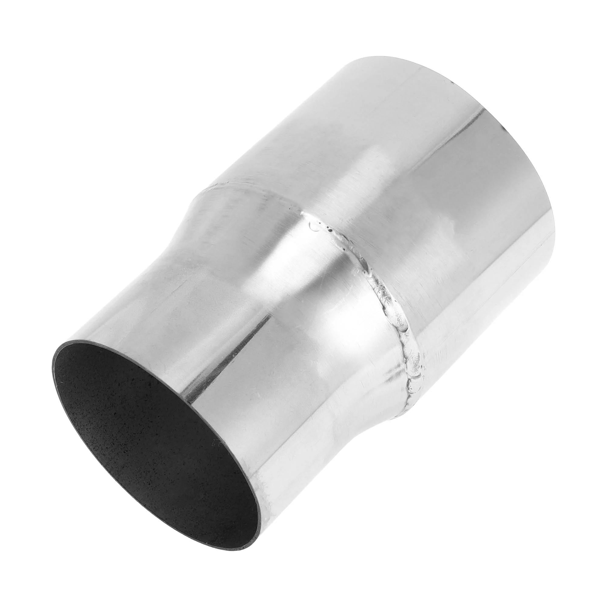 Mandrel Exhaust Pipe Adaptor Concentric Reducer 3" OD to 3.5" OD Silver Tone
