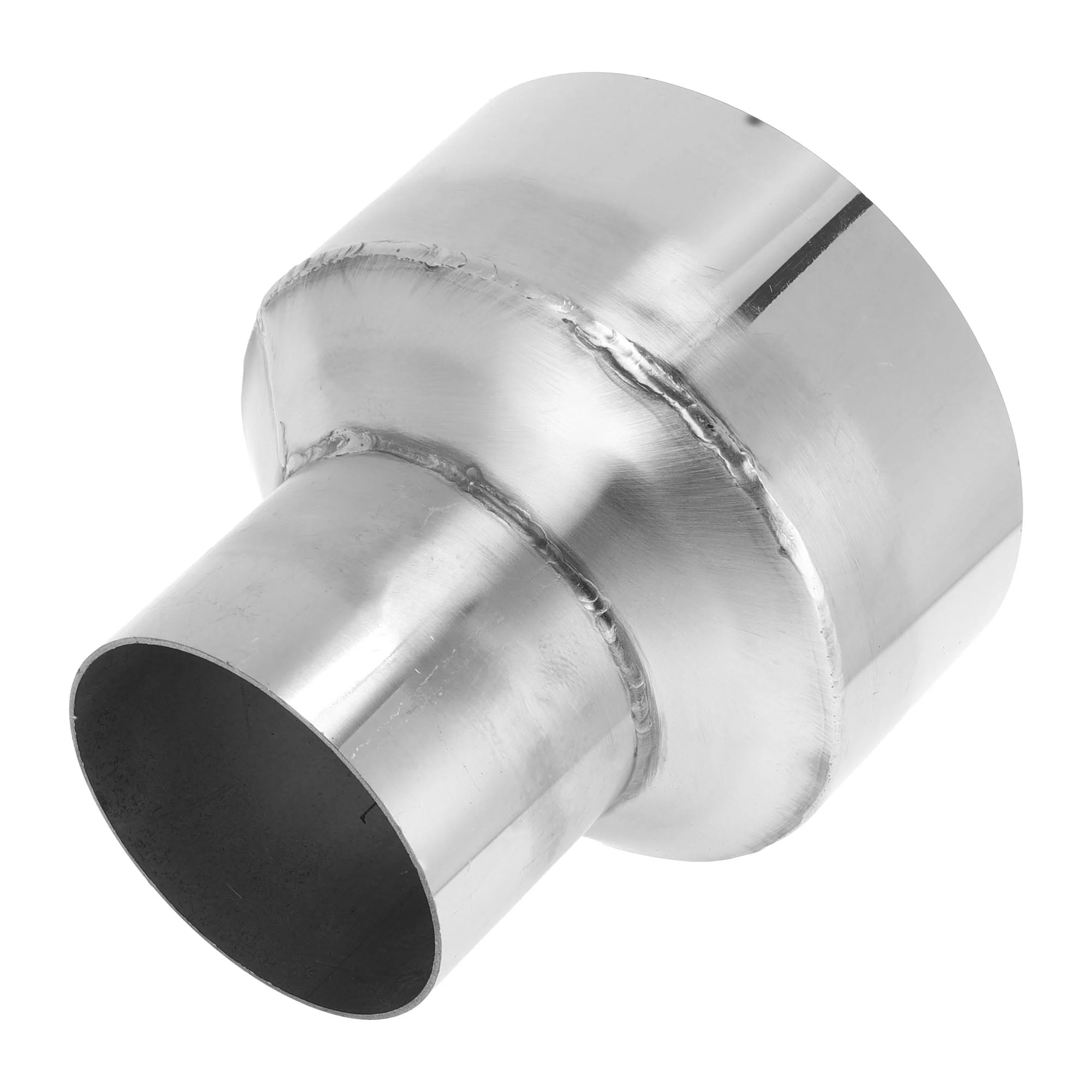 Mandrel Exhaust Pipe Adaptor Concentric Reducer 3" OD to 5" OD Silver Tone