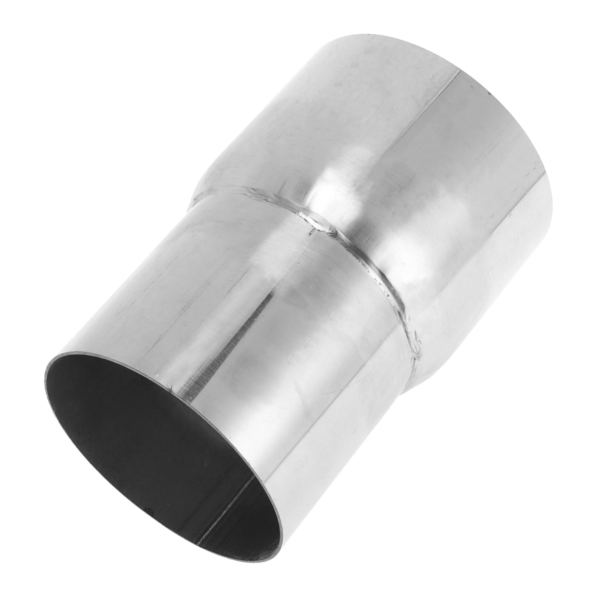 Mandrel Exhaust Pipe Adaptor Concentric Reducer 3.15" OD to 3.5" OD Silver Tone