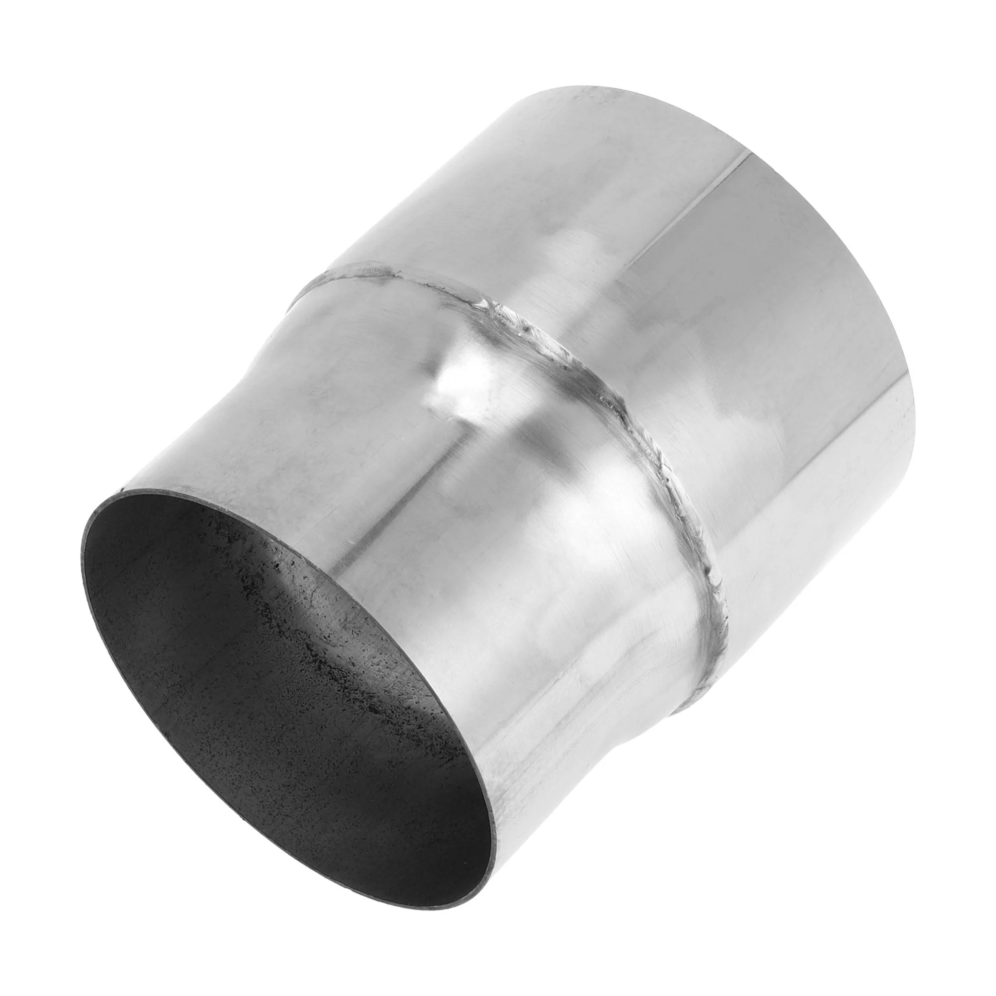 Mandrel Exhaust Pipe Adaptor Concentric Reducer 4" OD to 4.5" OD Silver Tone