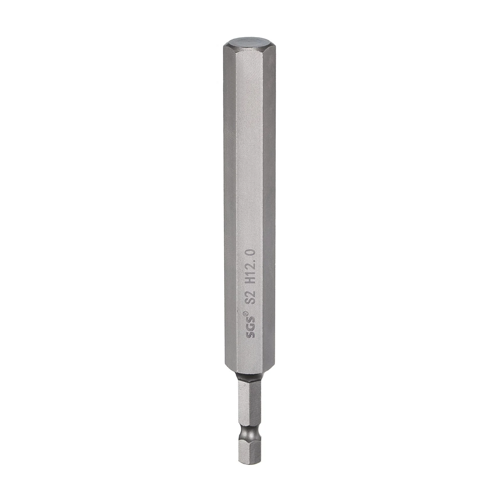 H12.0 Hex Head Drill Bit Wrench 12mm Flat Tip 1/4" Shank 135mm Long Magnetic