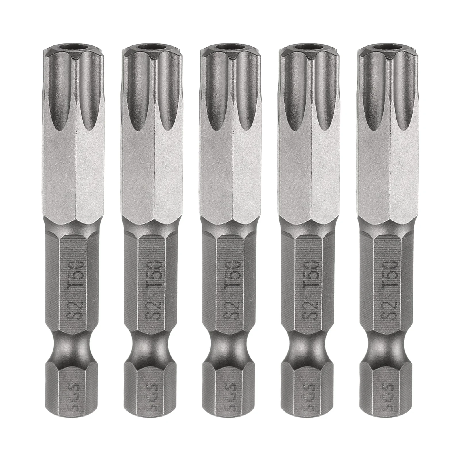5pcs TT50 Torx Head Screwdriver Bit 2" Long 1/4" Hex Shank Magnetic Screw Driver