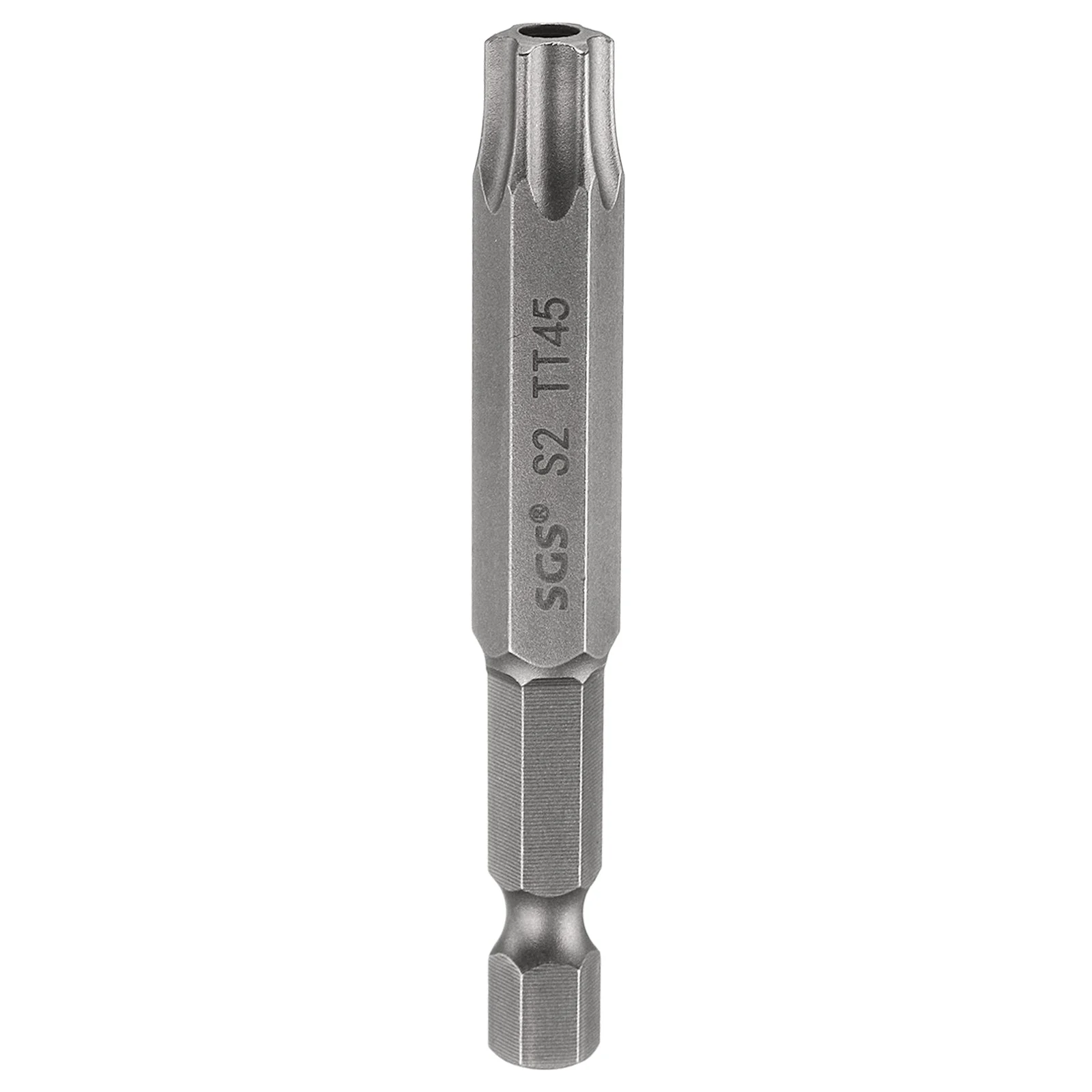 TT45 Torx Head Screwdriver Bit 2.56" Long 1/4" Hex Shank Magnetic Screw Driver