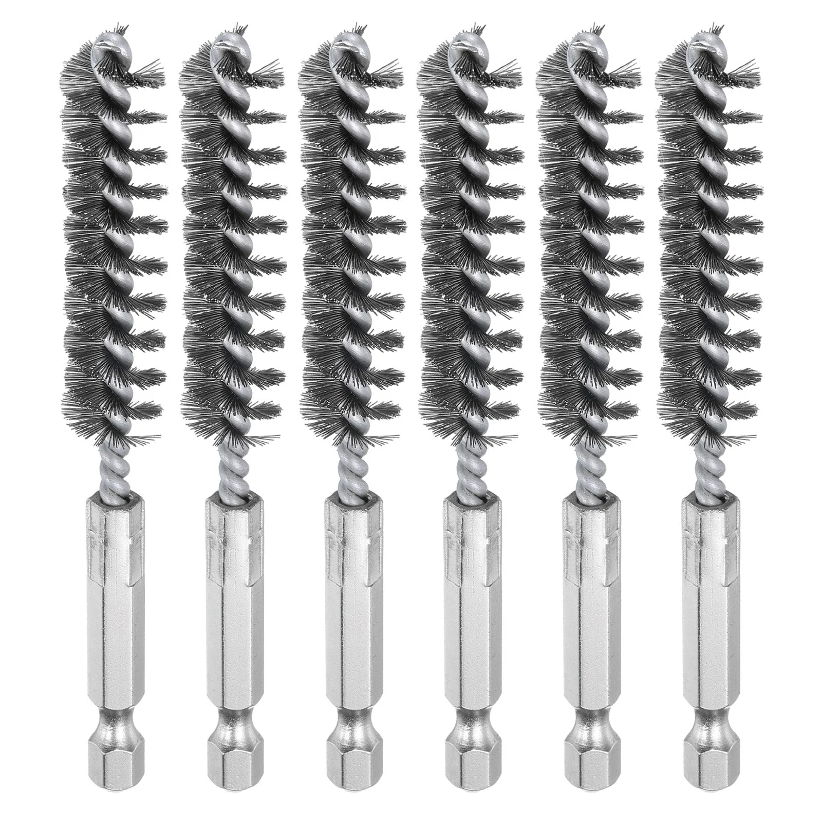 6Pcs 304 Stainless Steel Bore Brush 12mm Dia 4" Cleaning Twisted Wire Brush