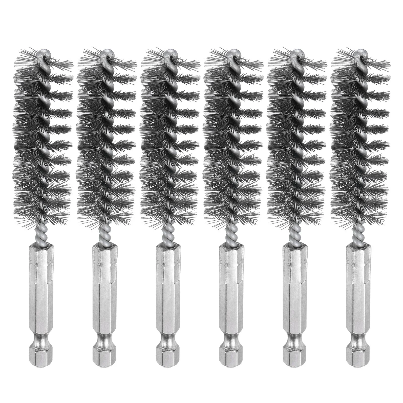 6Pcs 304 Stainless Steel Bore Brush 16mm Dia 4" Cleaning Twisted Wire Brush