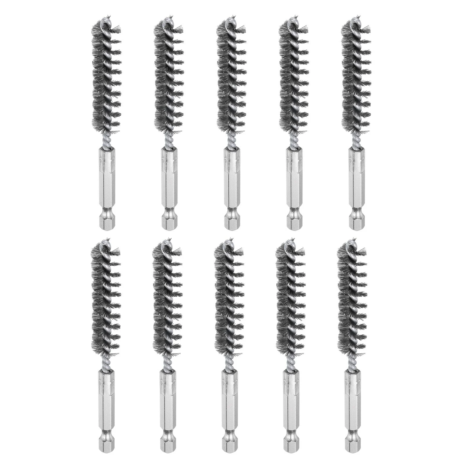 10Pcs 304 Stainless Steel Bore Brush 12mm Dia 4" Cleaning Twisted Wire Brush