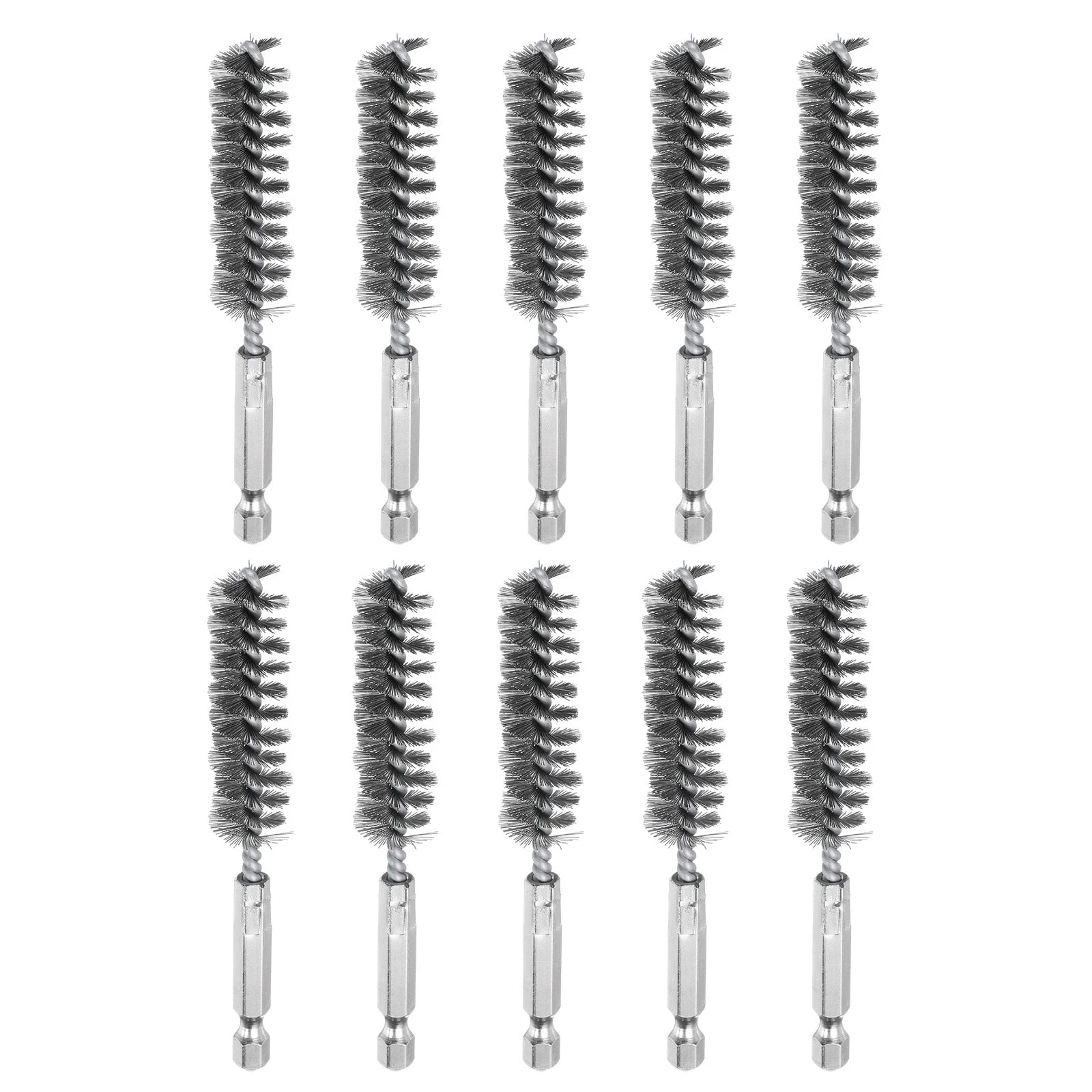 10Pcs 304 Stainless Steel Bore Brush 14mm Dia 4" Cleaning Twisted Wire Brush