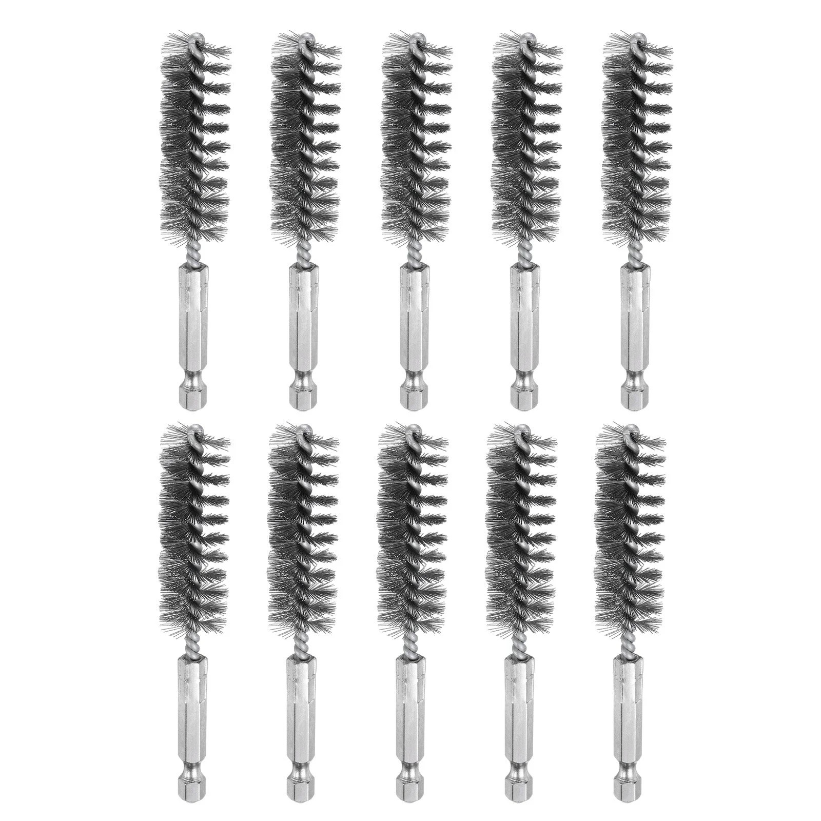 10Pcs 304 Stainless Steel Bore Brush 16mm Dia 4" Cleaning Twisted Wire Brush