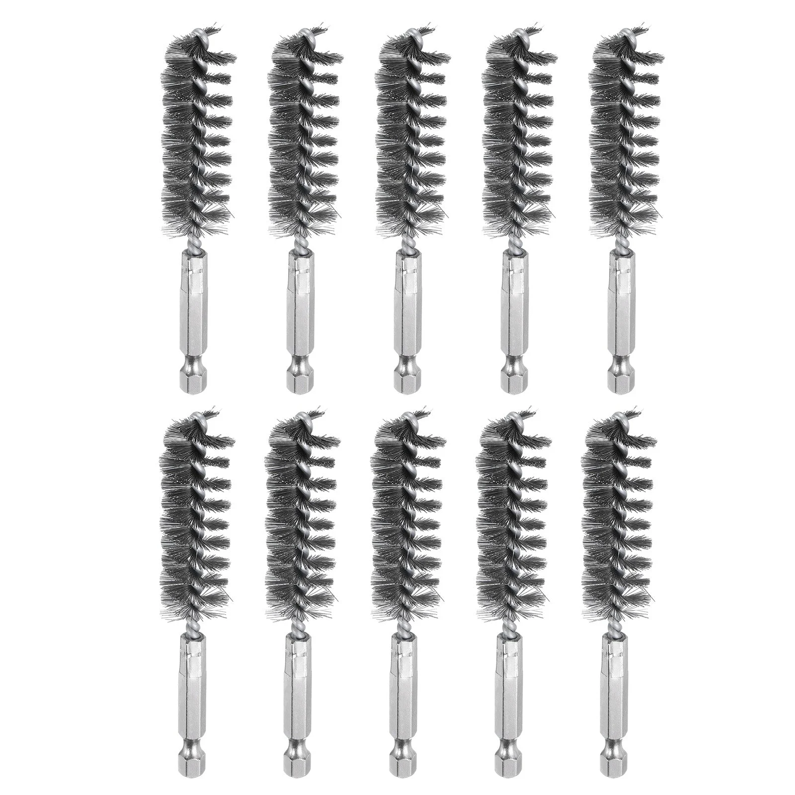 10Pcs 304 Stainless Steel Bore Brush 17mm Dia 4" Cleaning Twisted Wire Brush