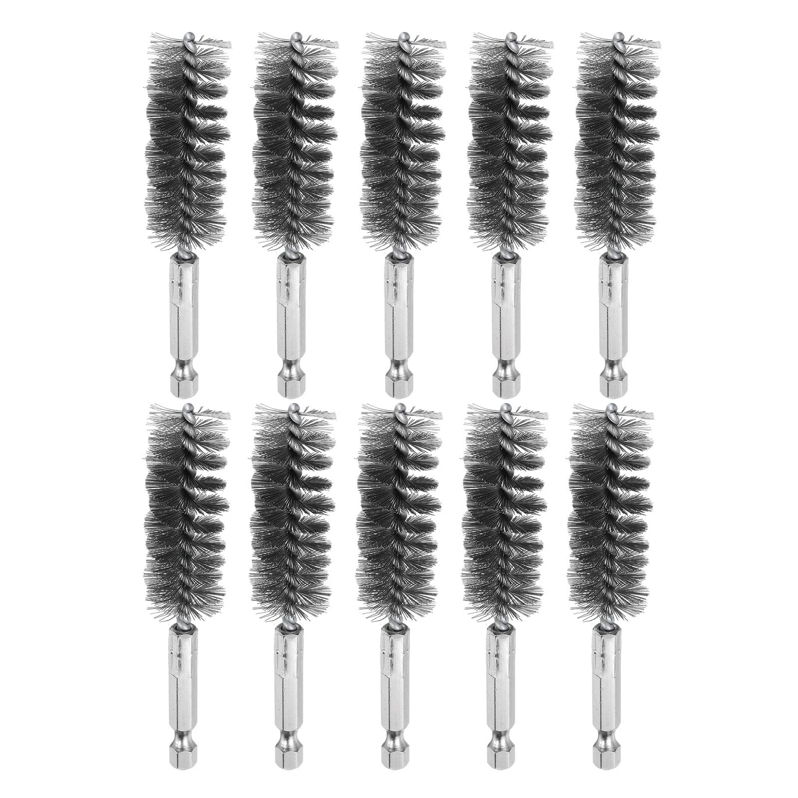 10Pcs 304 Stainless Steel Bore Brush 18mm Dia 4" Cleaning Twisted Wire Brush
