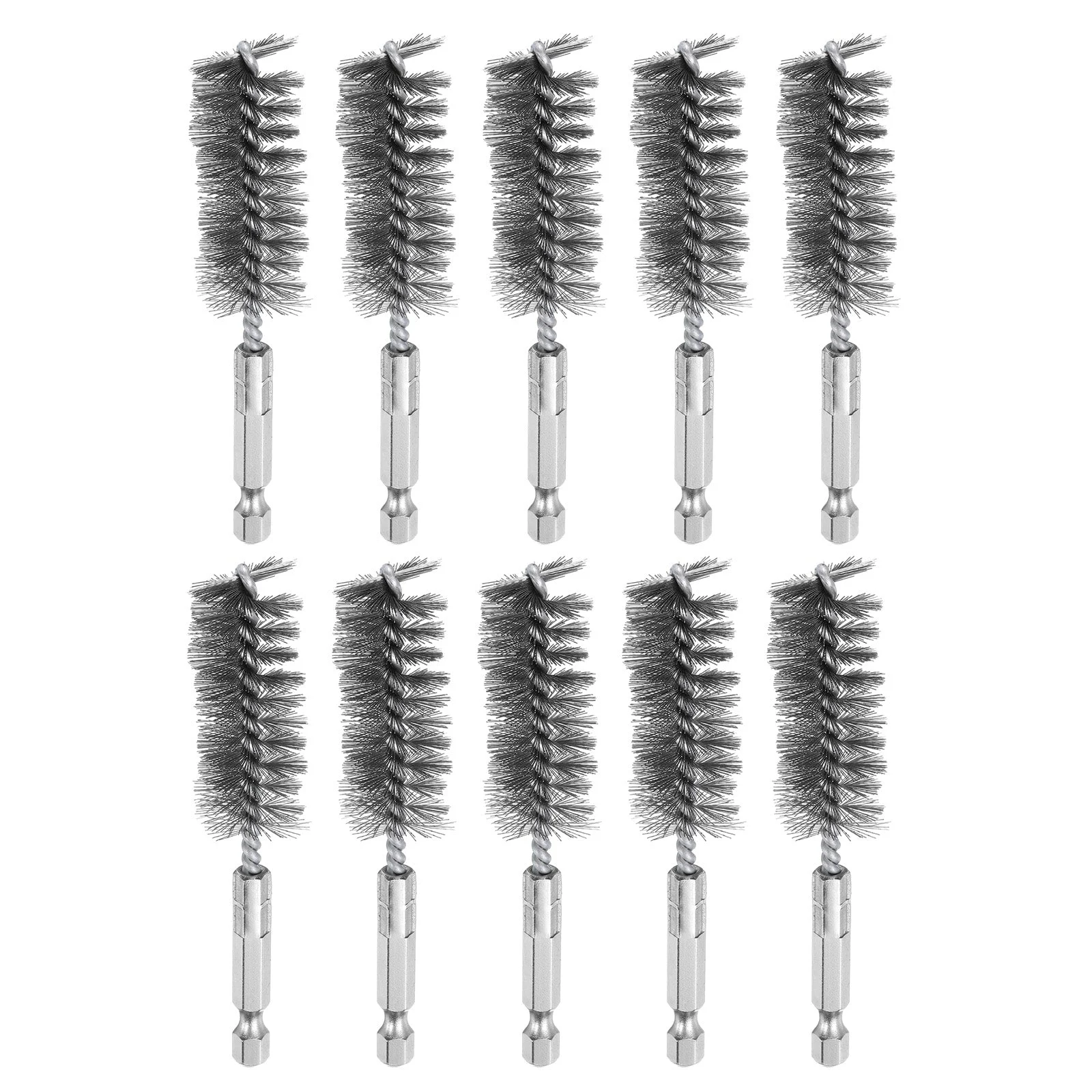 10Pcs 304 Stainless Steel Bore Brush 20mm Dia 4" Cleaning Twisted Wire Brush