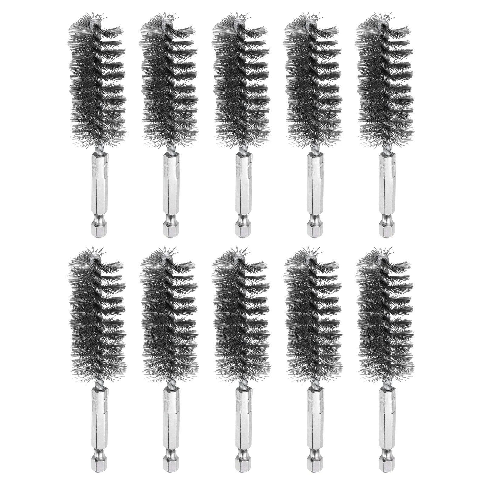 10Pcs 304 Stainless Steel Bore Brush 22mm Dia 4" Cleaning Twisted Wire Brush