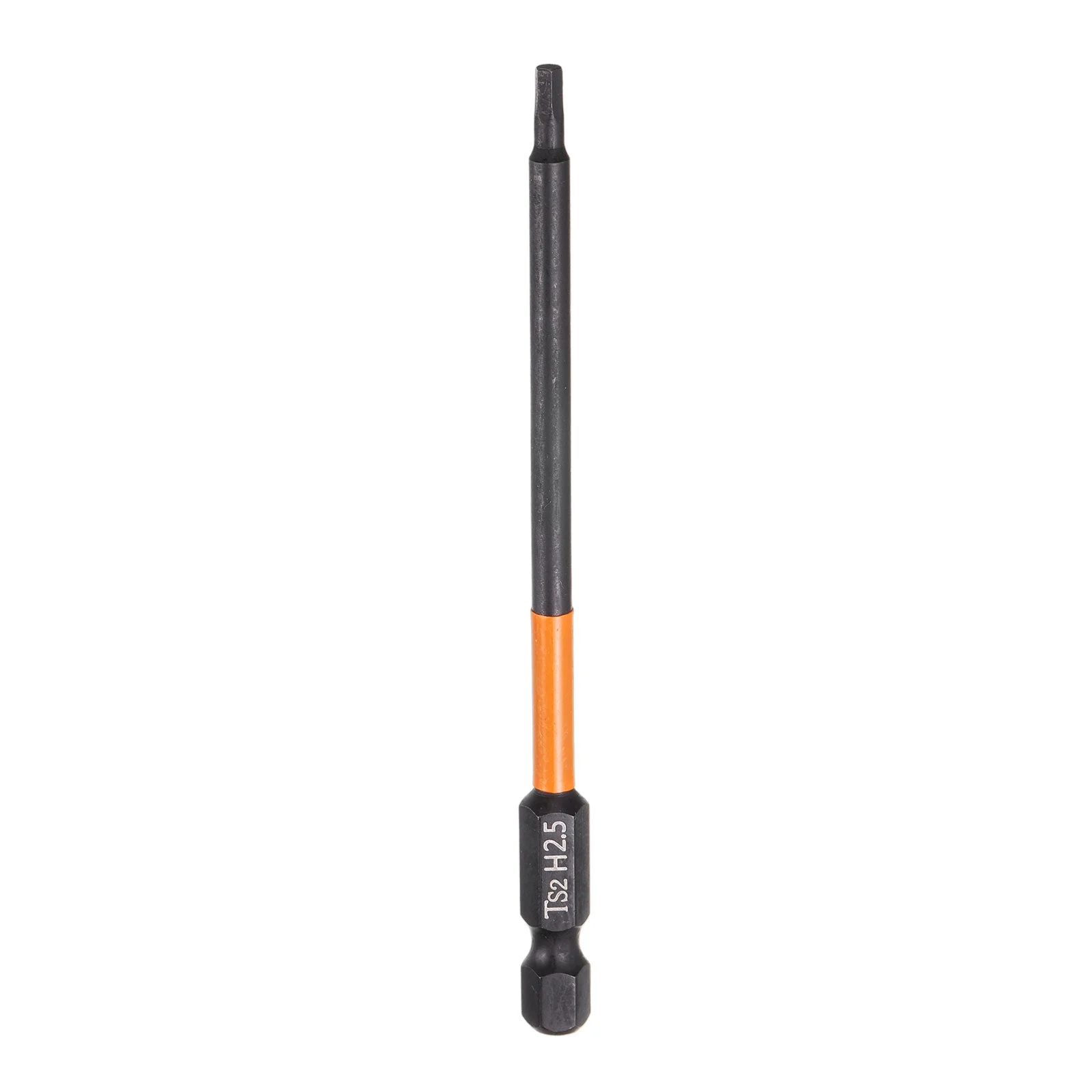 H2.5 Hex Head Drill Bit Wrench 2.5mm Flat Tip 100mm Long Black Phosphate