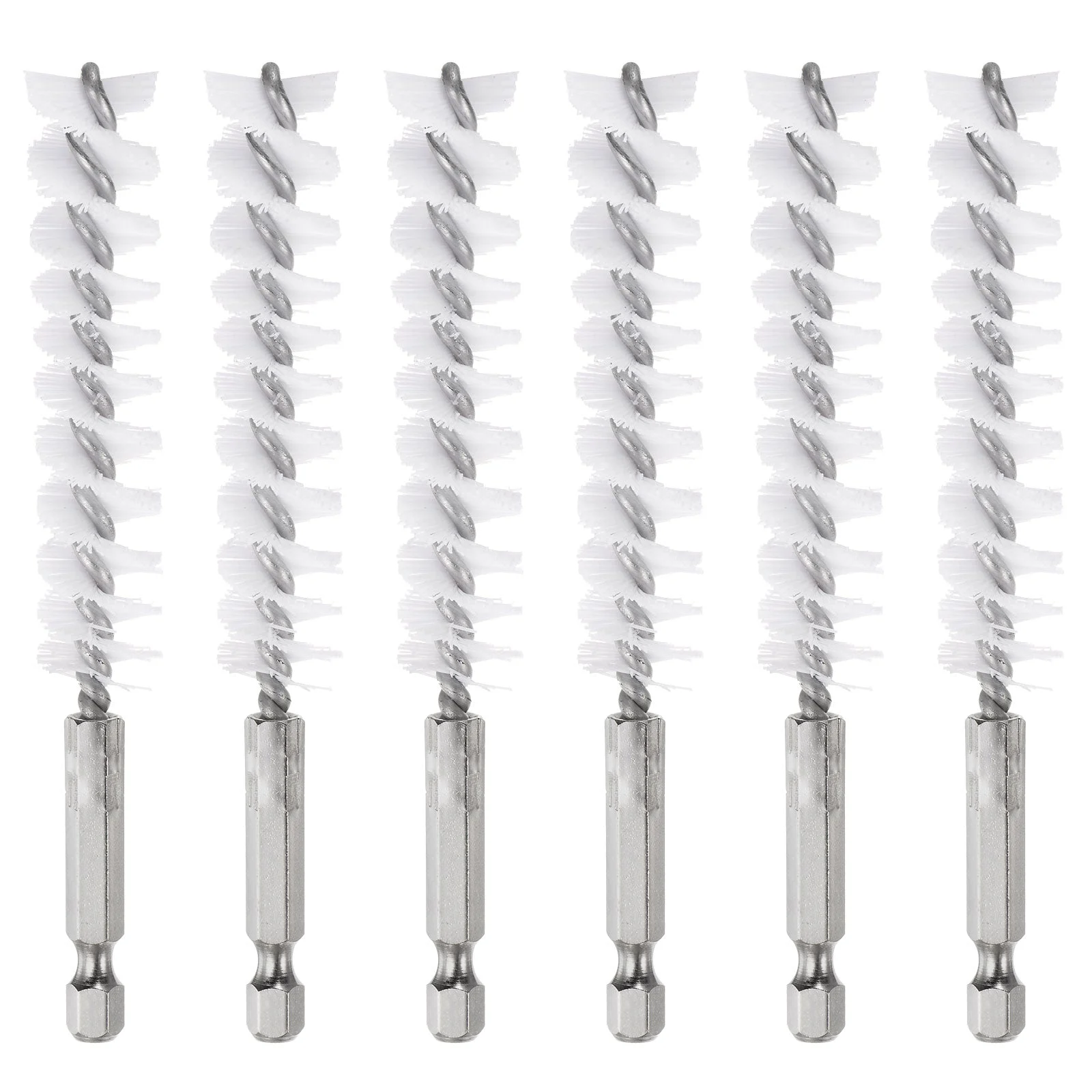 6Pcs Nylon Bore Brush 15mm Dia 4.5" Cleaning Twisted Wire Brush