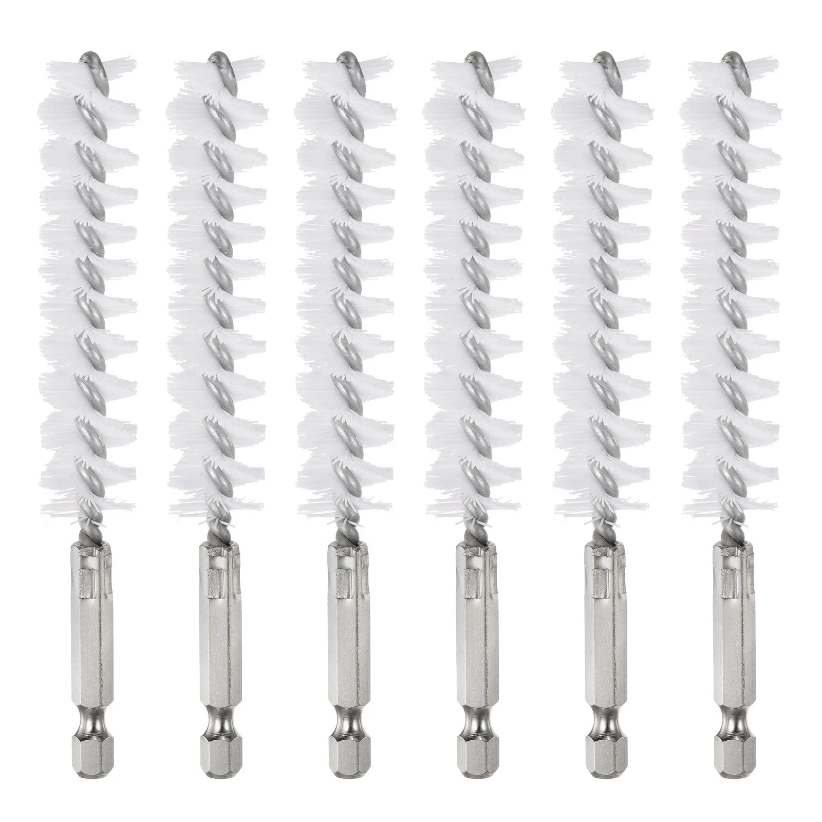 6Pcs Nylon Bore Brush 16mm Dia 4.5" Cleaning Twisted Wire Brush