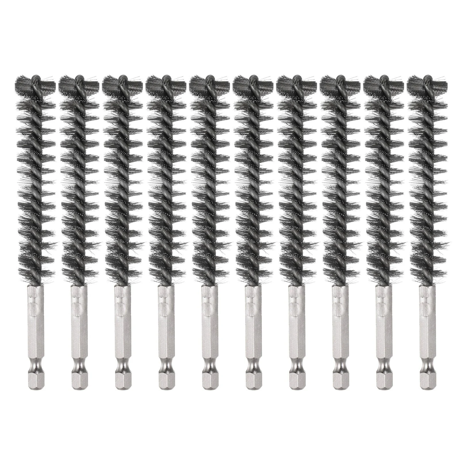 10Pcs 304 Stainless Steel Bore Brush 14mm Dia 4.5" Cleaning Twisted Wire Brush