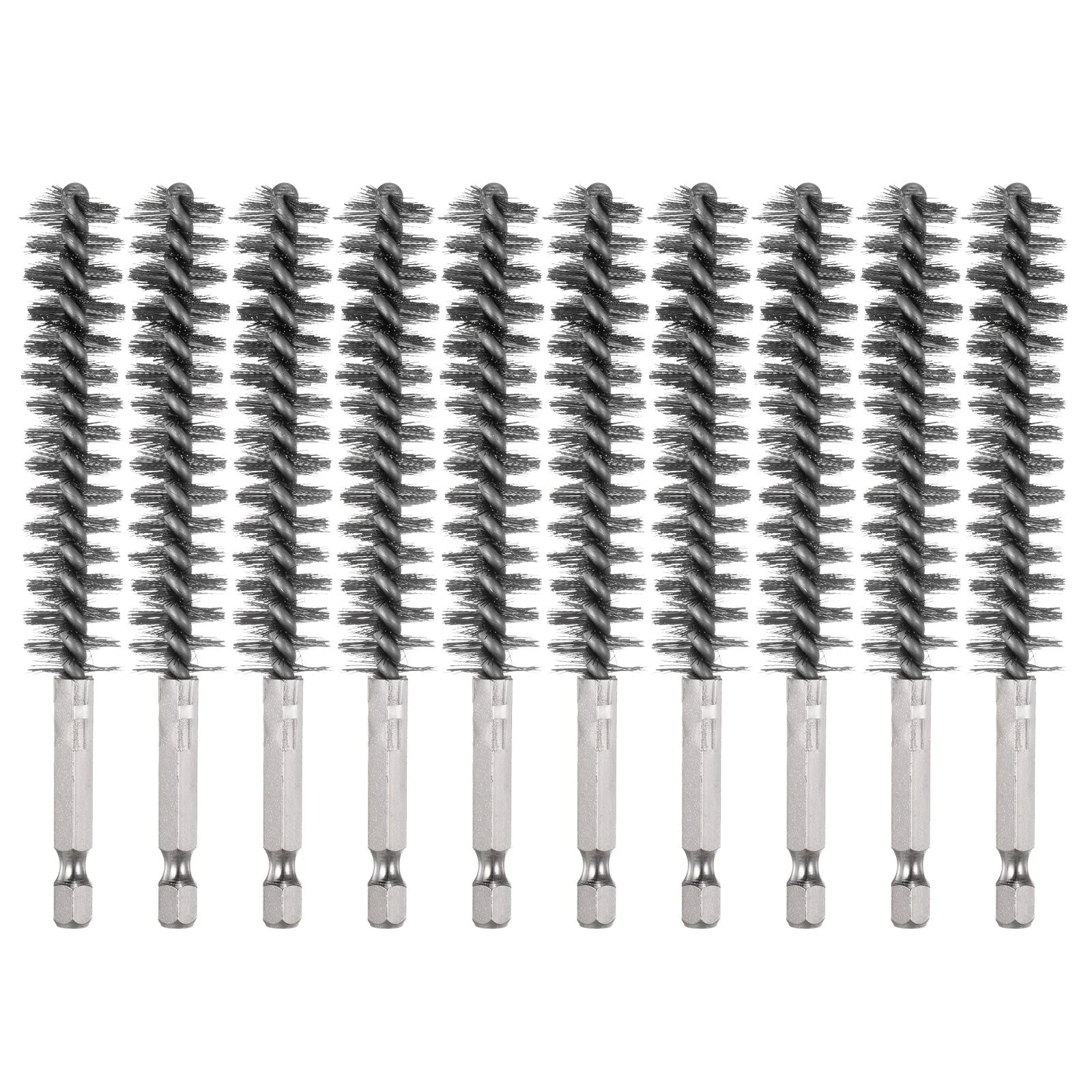 10Pcs 304 Stainless Steel Bore Brush 15mm Dia 4.5" Cleaning Twisted Wire Brush