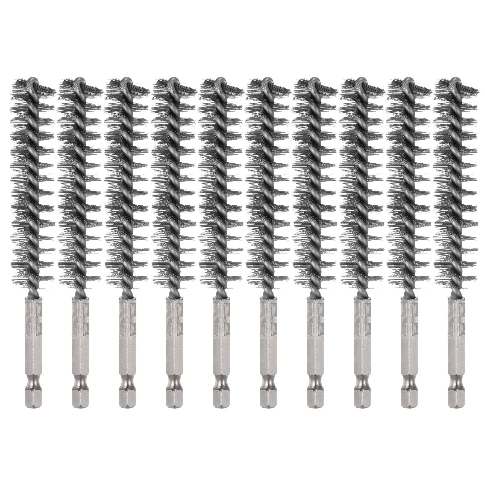 10Pcs 304 Stainless Steel Bore Brush 16mm Dia 4.5" Cleaning Twisted Wire Brush