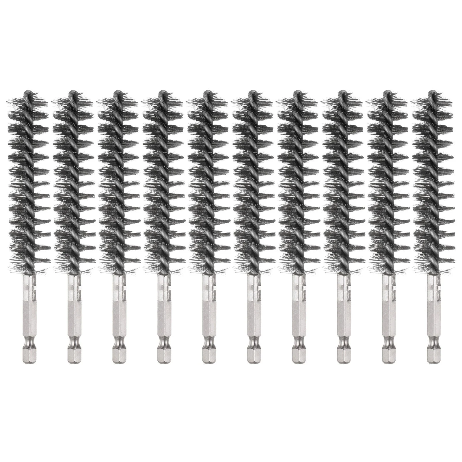 10Pcs 304 Stainless Steel Bore Brush 18mm Dia 4.5" Cleaning Twisted Wire Brush