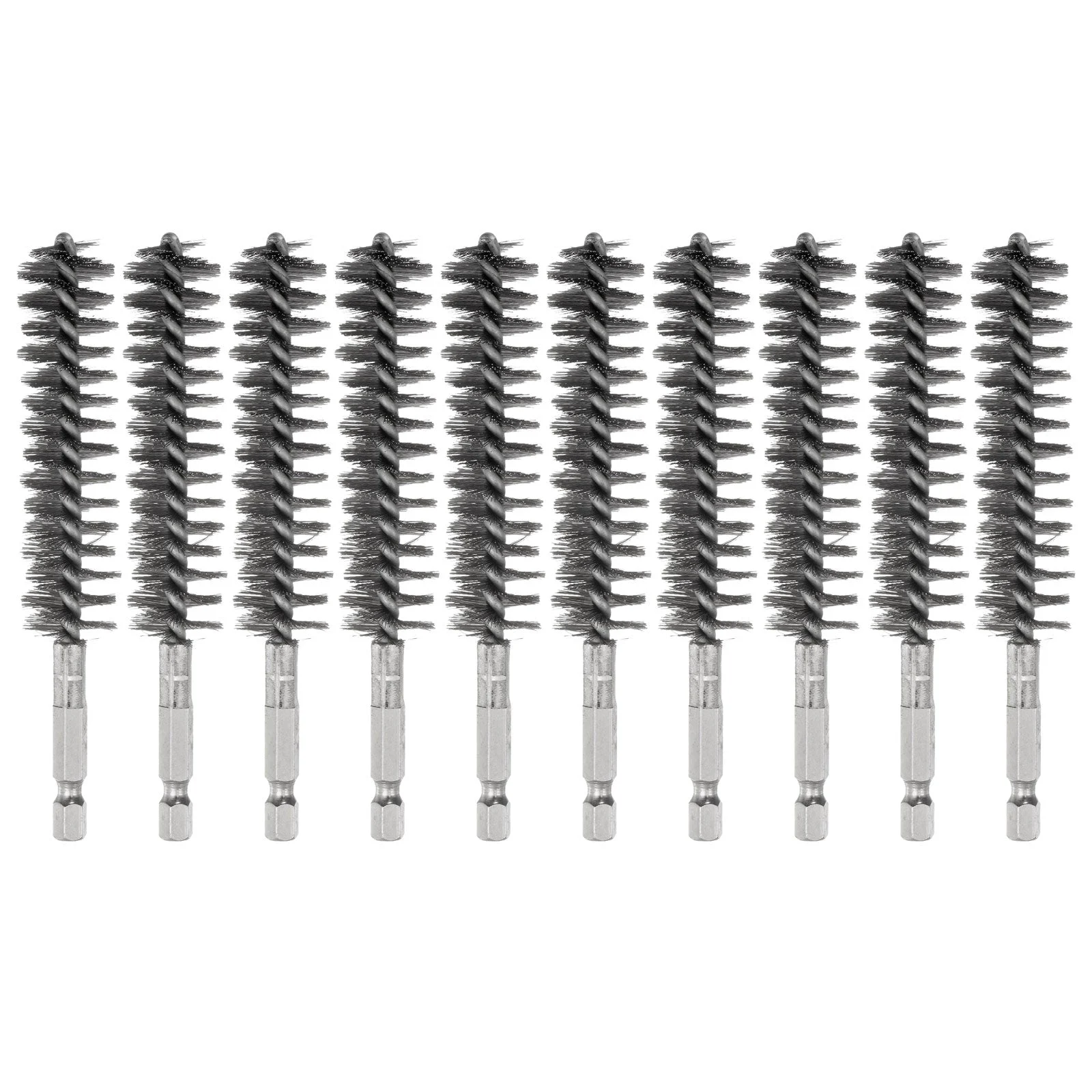 10Pcs 304 Stainless Steel Bore Brush 19mm Dia 4.5" Cleaning Twisted Wire Brush