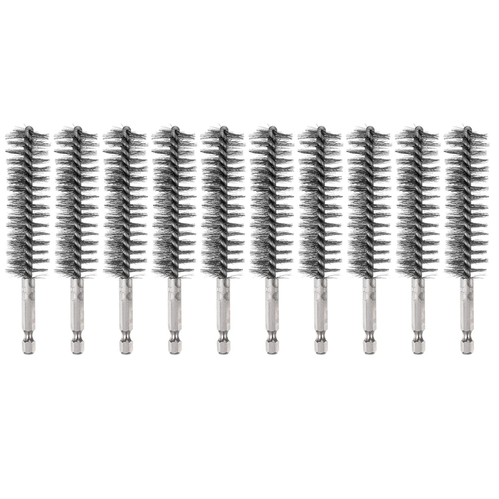 10Pcs 304 Stainless Steel Bore Brush 22mm Dia 4.5" Cleaning Twisted Wire Brush
