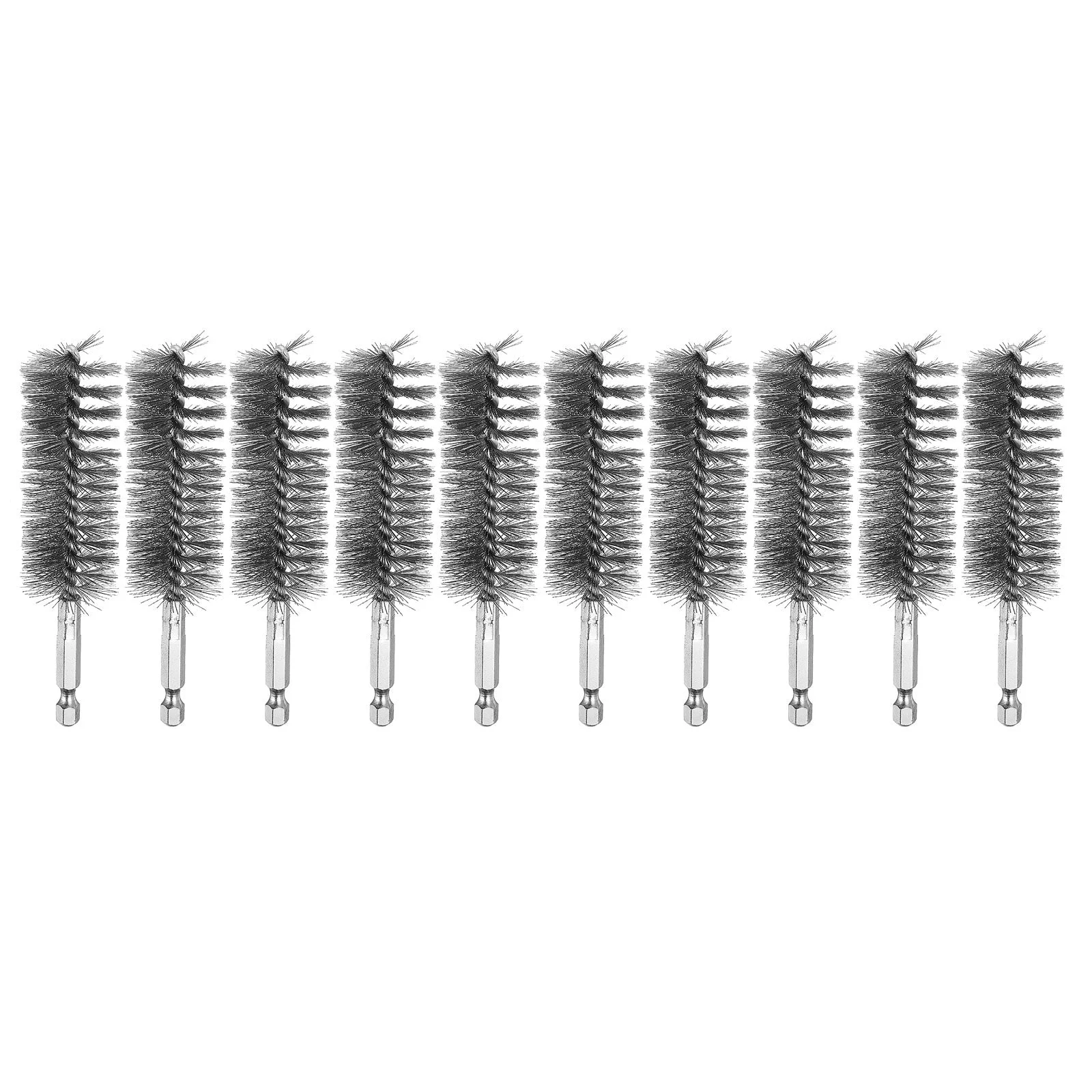 10Pcs 304 Stainless Steel Bore Brush 28mm Dia 4.5" Cleaning Twisted Wire Brush
