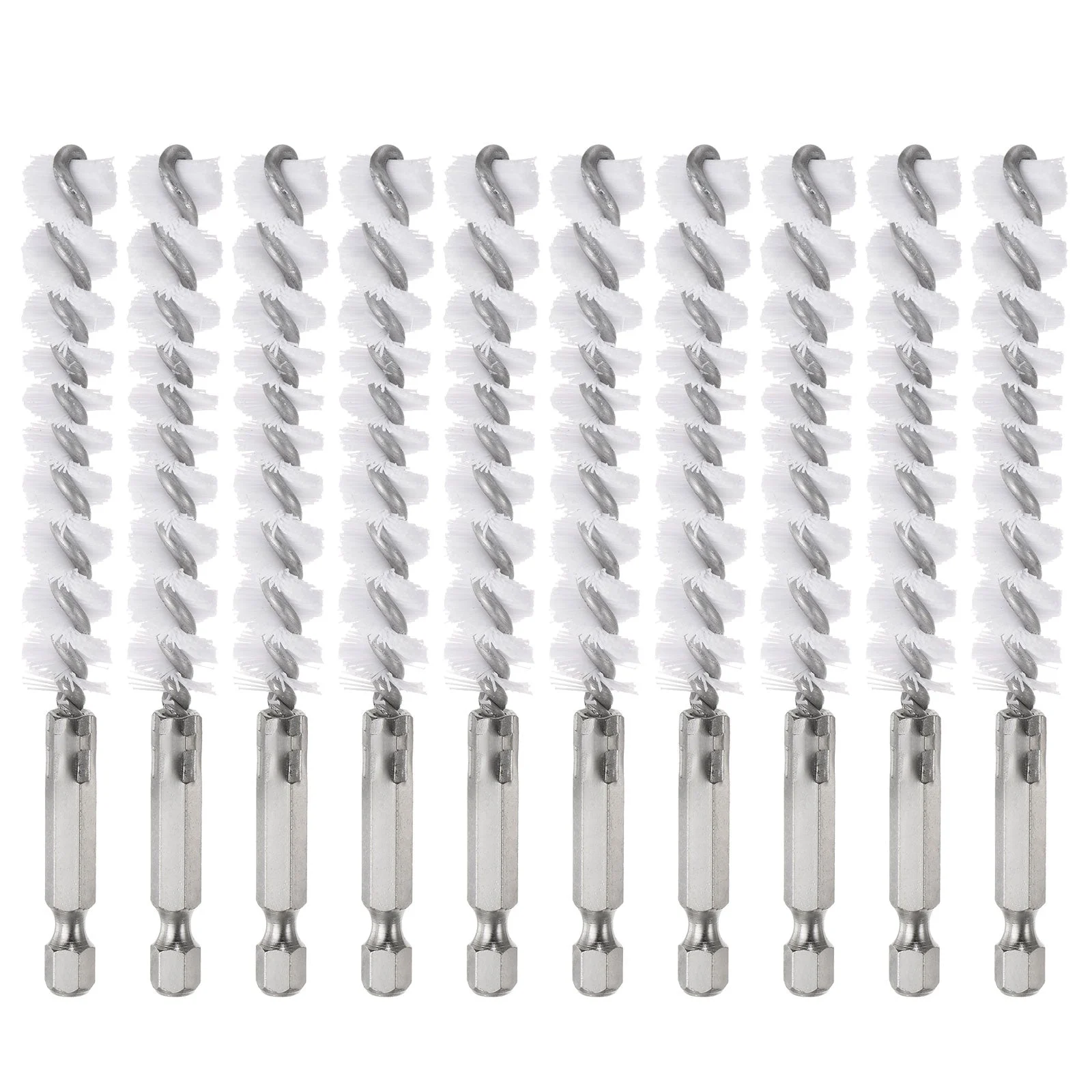 10Pcs Nylon Bore Brush 12mm Dia 4.5" Cleaning Twisted Wire Brush