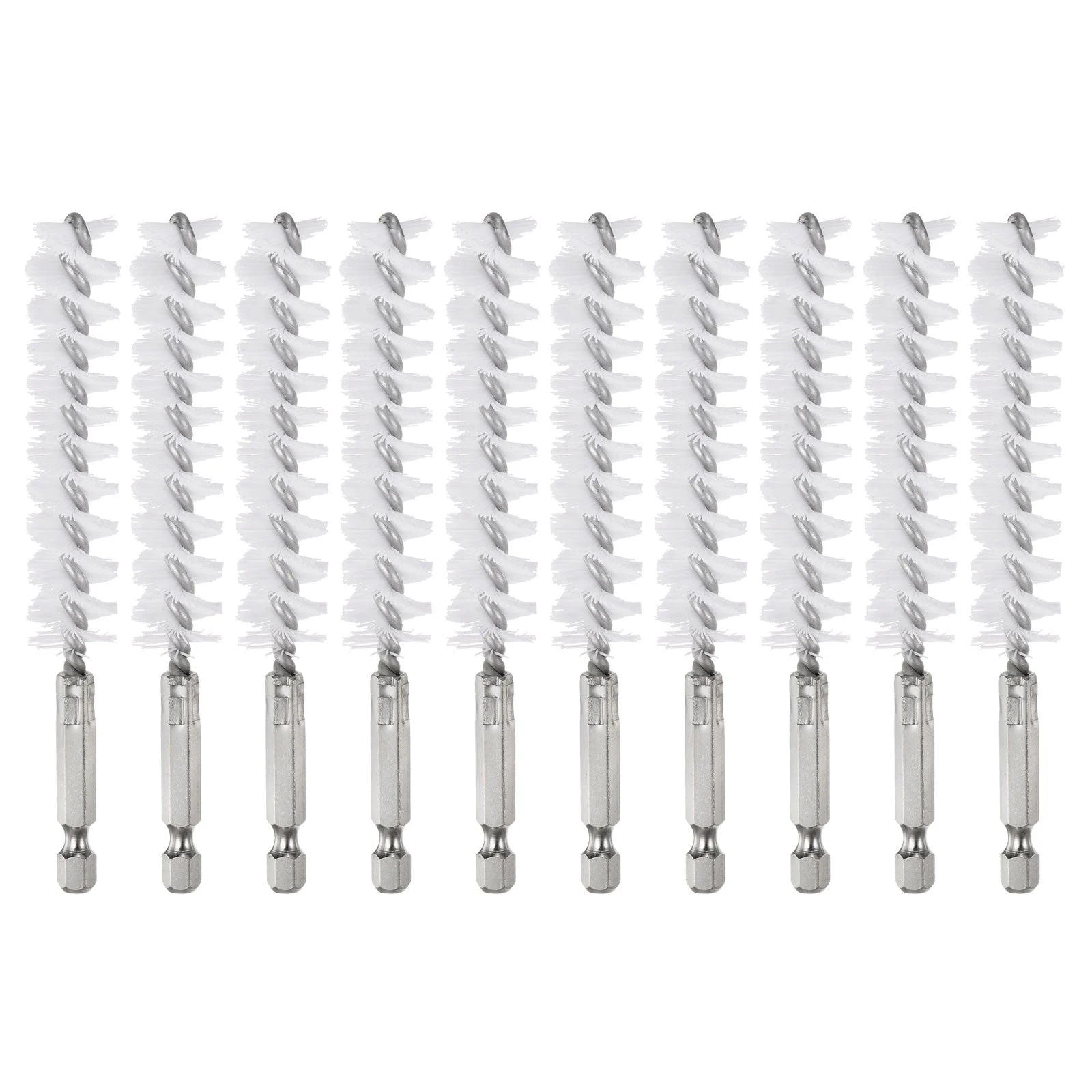 10Pcs Nylon Bore Brush 16mm Dia 4.5" Cleaning Twisted Wire Brush