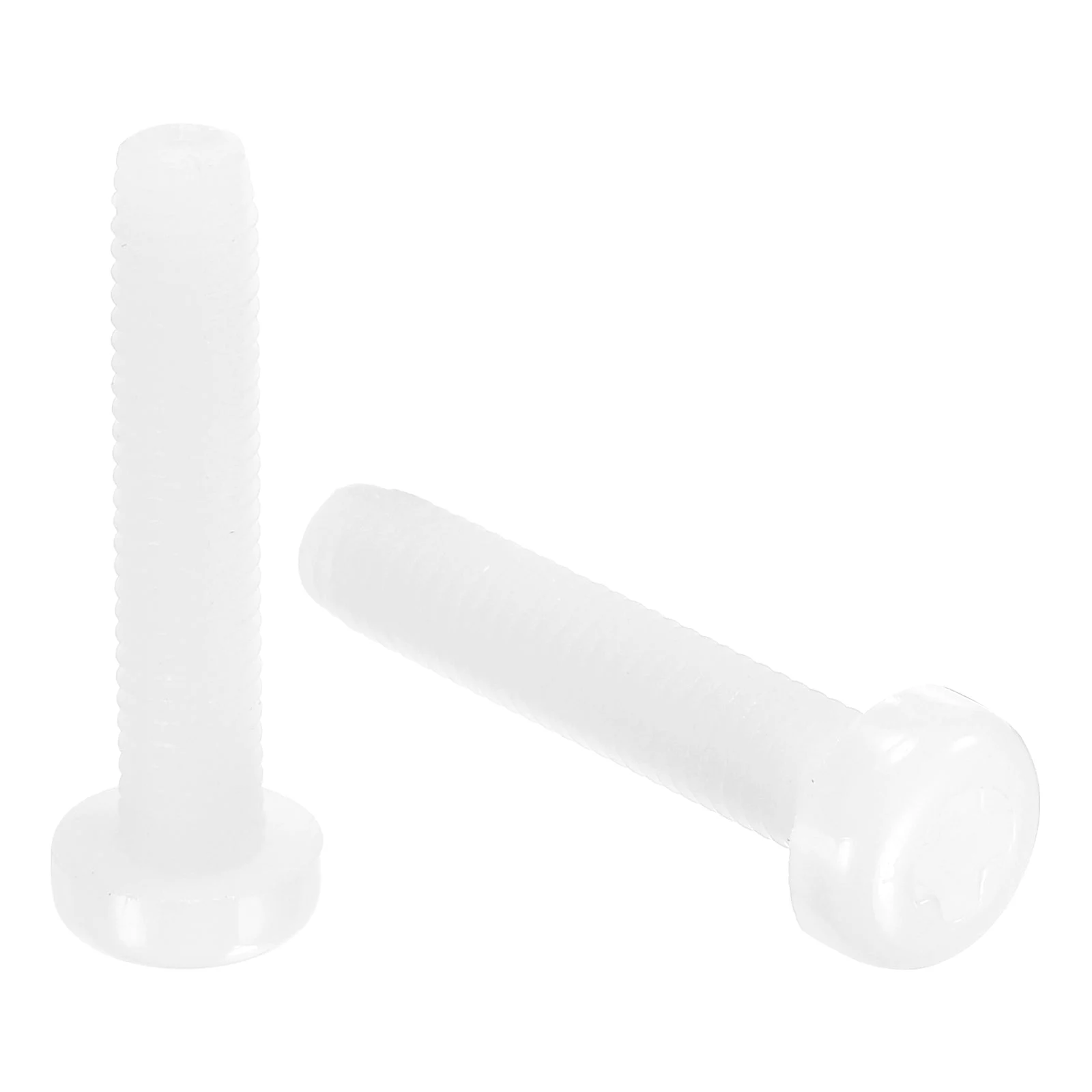 M5x25mm Threaded Nylon Phillips Cross Pan Head Machine Screws Bolts White 20Pcs