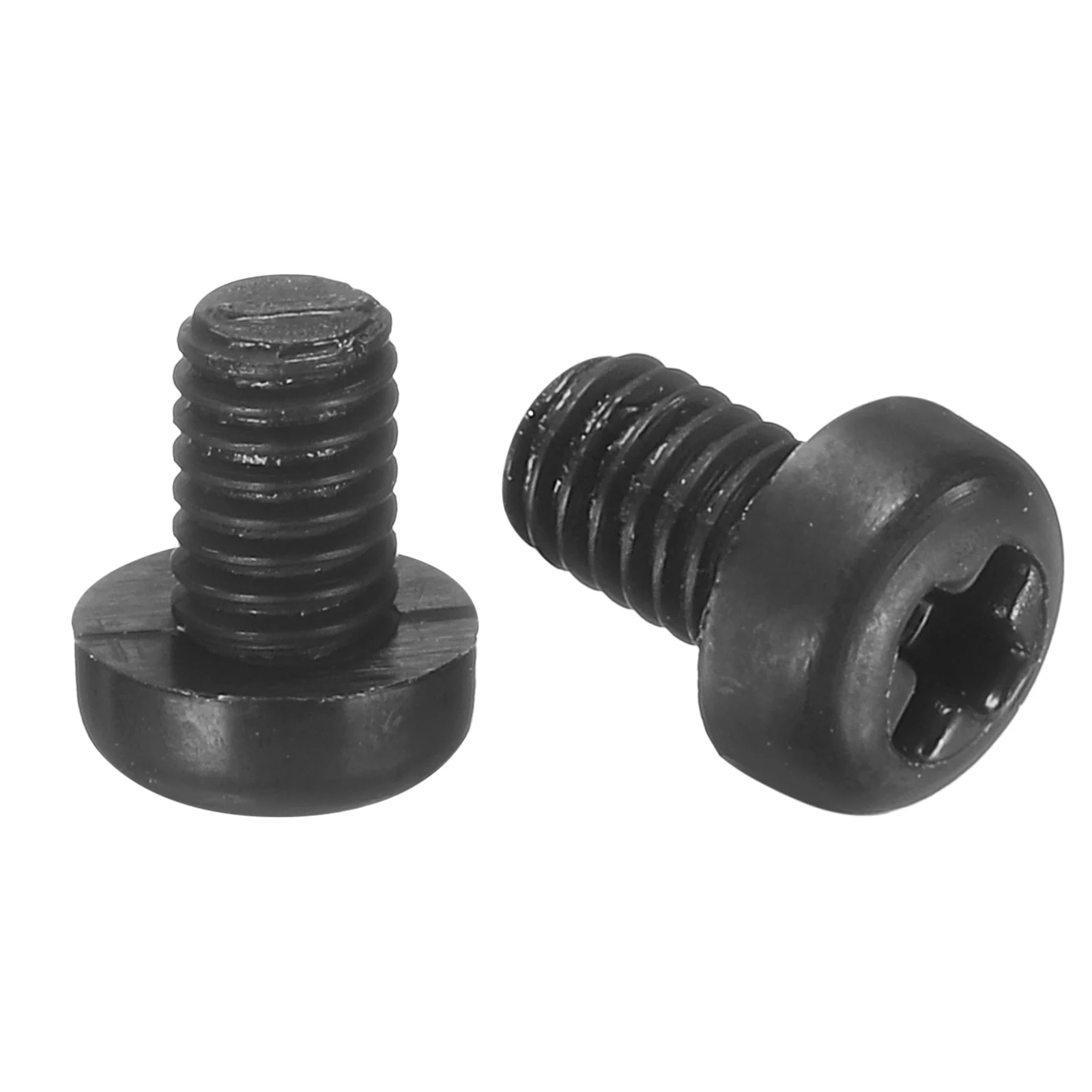 M4x6mm Threaded Nylon Phillips Cross Pan Head Machine Screws Bolts Black 20Pcs