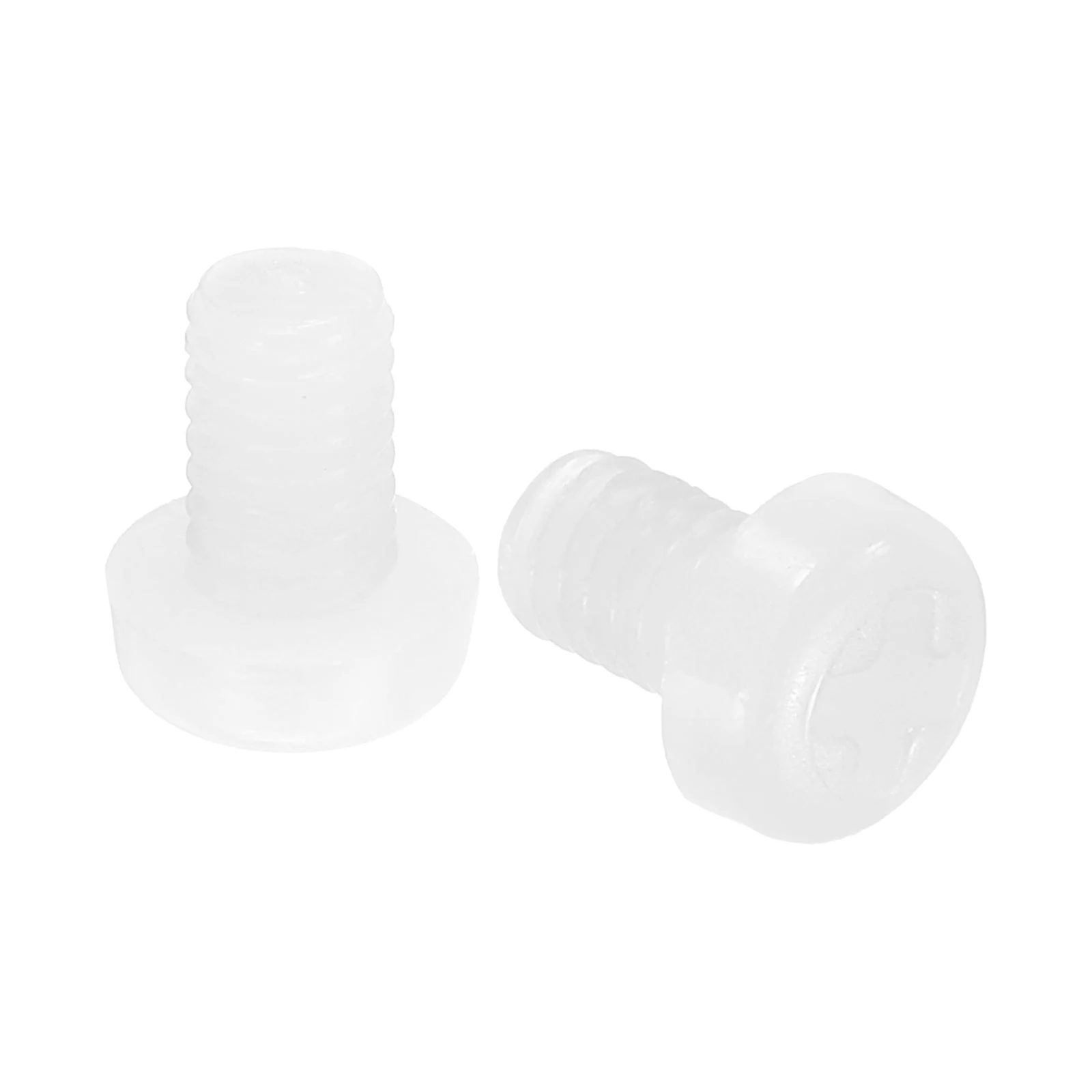 M4x6mm Threaded Nylon Phillips Cross Pan Head Machine Screws Bolts White 100Pcs