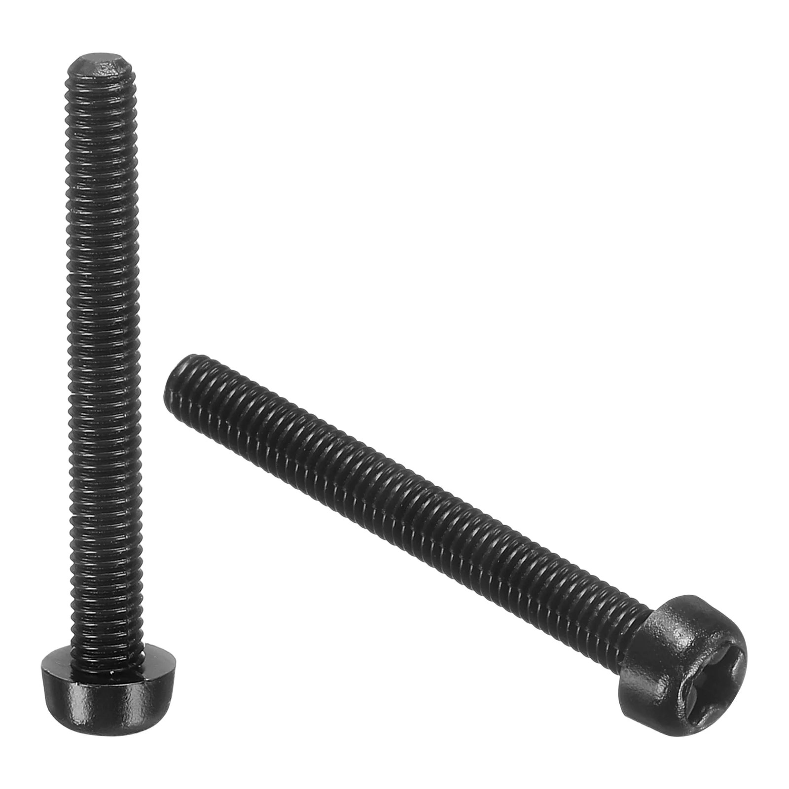 M3x25mm Threaded Nylon Phillips Cross Pan Head Machine Screws Bolts Black 20Pcs