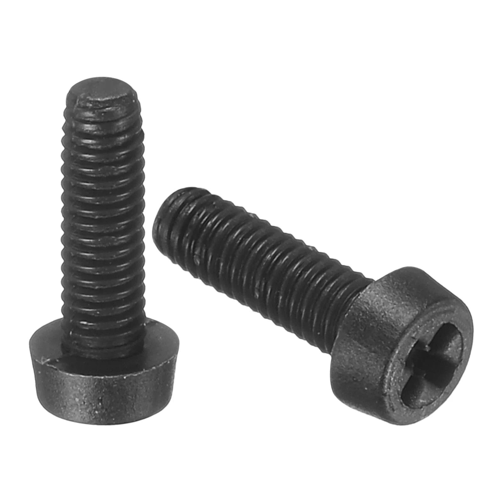 M2.5x8mm Threaded Nylon Phillips Cross Pan Head Machine Screws Bolts Black 20Pcs