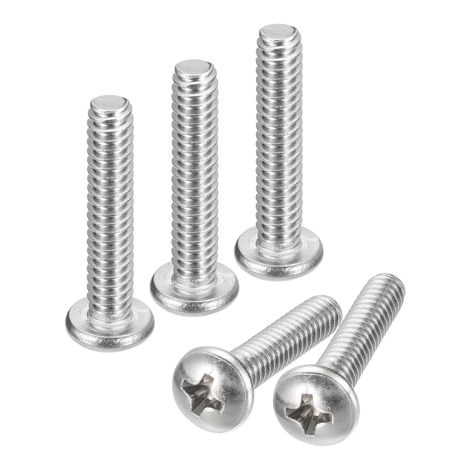 #10-24x1" Pan Head Machine Screws, 304 Stainless Steel Screw, Pack of 50