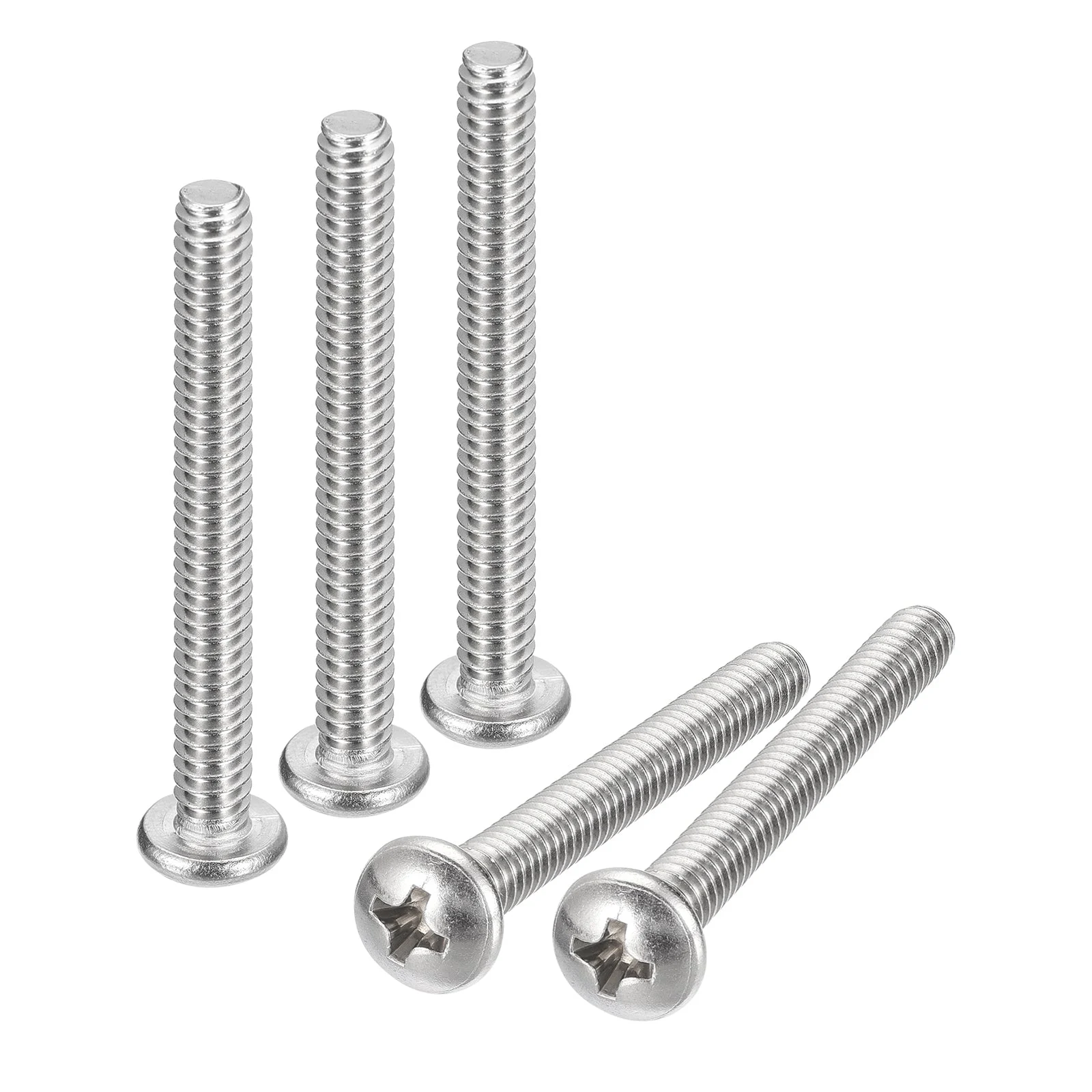 #10-24x1-3/4" Pan Head Machine Screws, 304 Stainless Steel Screw, Pack of 50