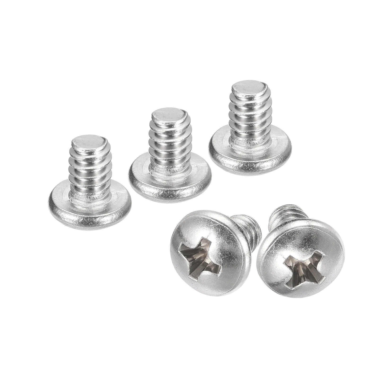 #10-24x5/16" Pan Head Machine Screws, 304 Stainless Steel Screw, Pack of 10