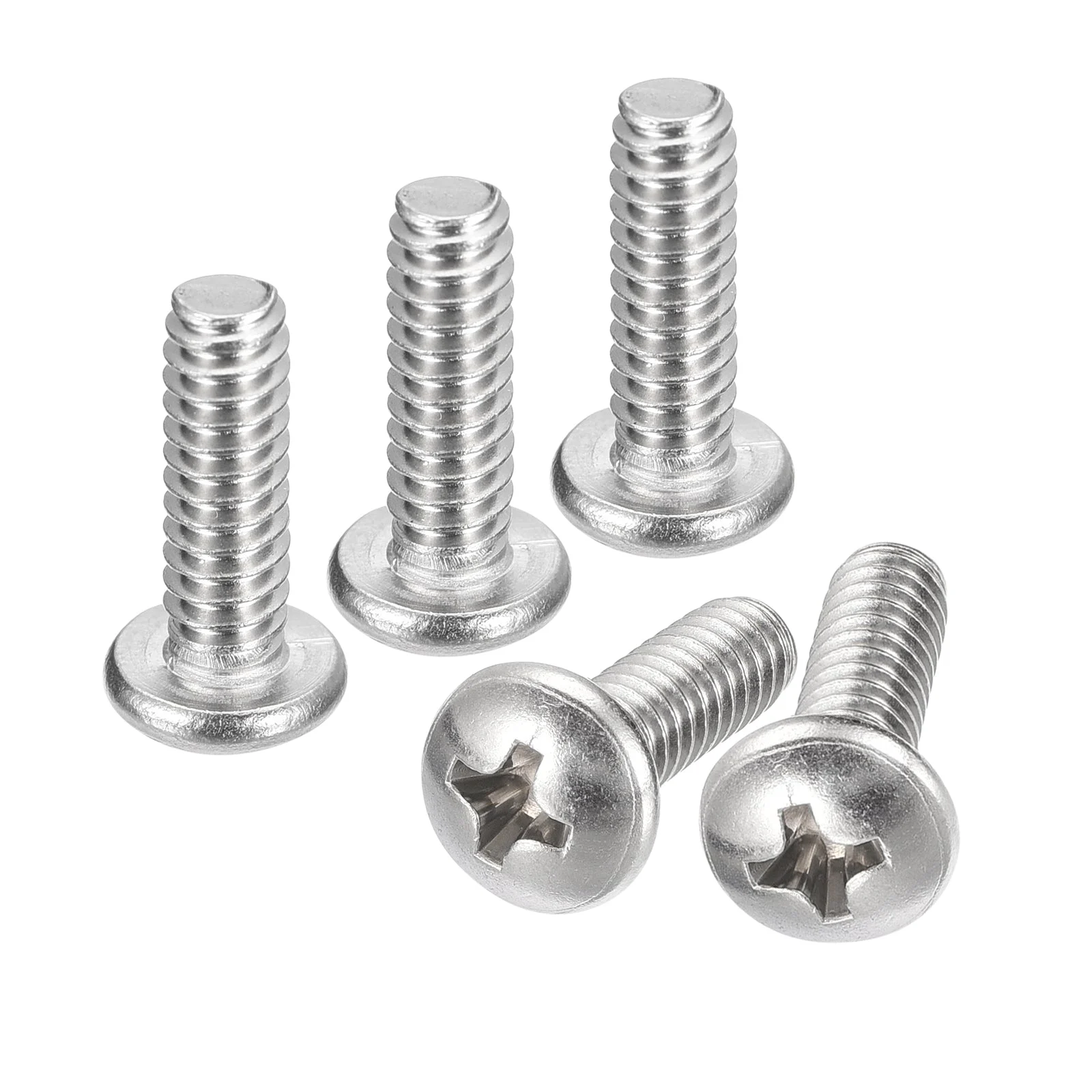 #10-24x5/8" Pan Head Machine Screws, 304 Stainless Steel Screw, Pack of 10