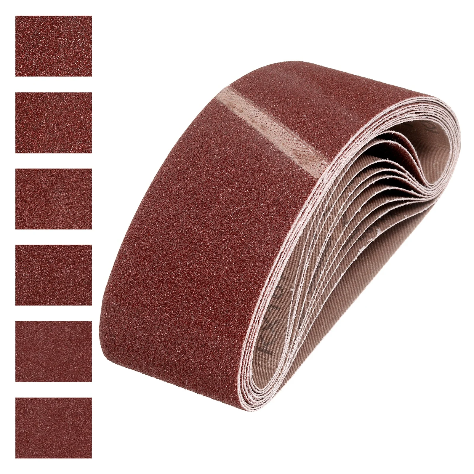 4 x 24 Inch Sanding Belts, 18 Pcs 60/80/120/150/240/400 Grits Aluminum Oxide