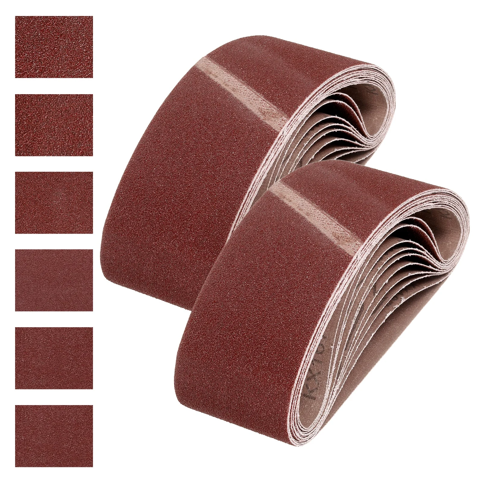 4 x 24 Inch Sanding Belts, 24 Pcs 60/80/120/180/240/400 Grits Aluminum Oxide