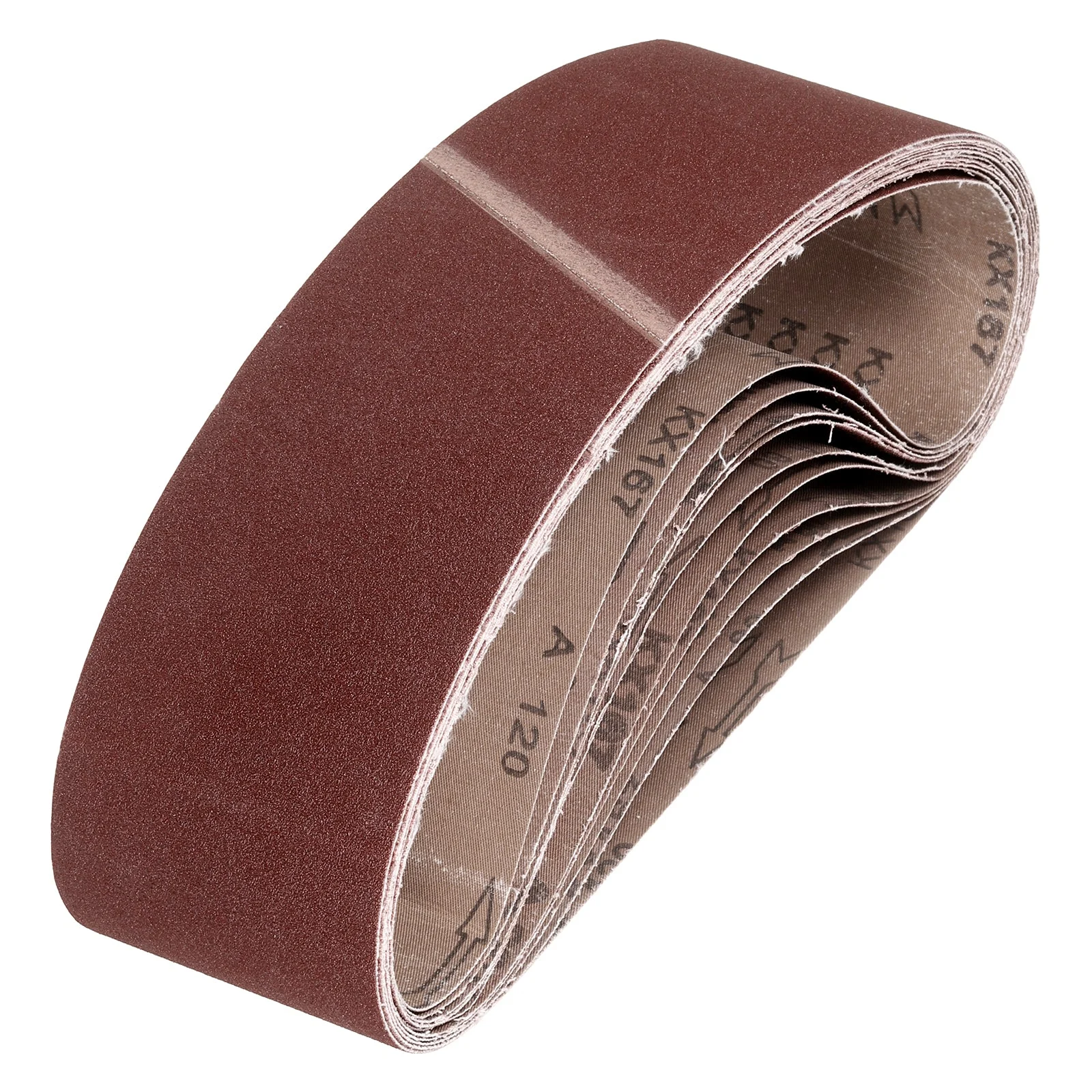 6 x 48 Inch Sanding Belts, 10 Pcs 120 Grits Aluminum Oxide for Metal Polish