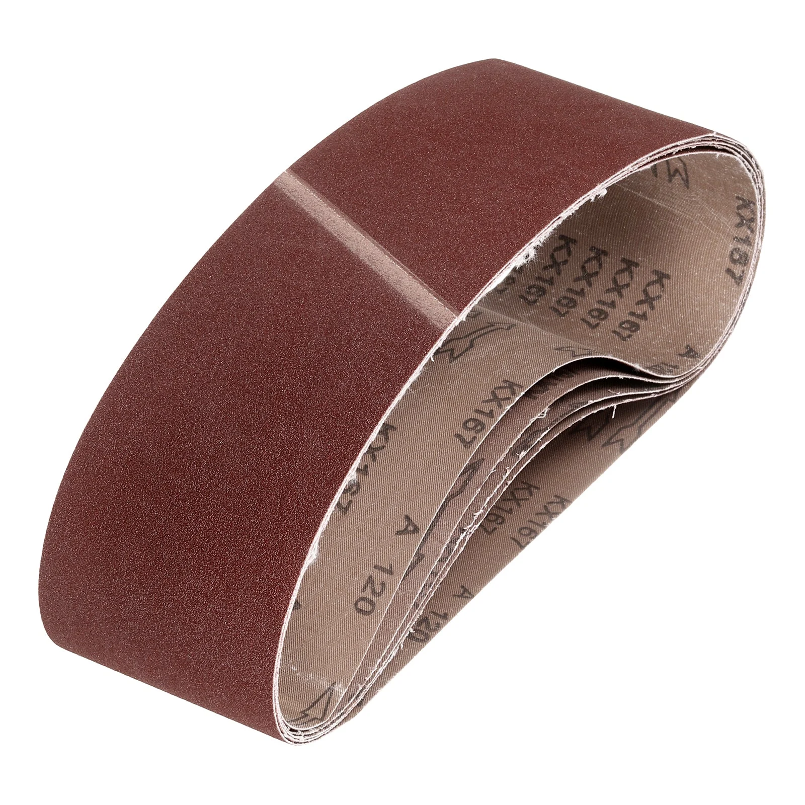 6 x 48 Inch Sanding Belts, 6 Pcs 120 Grits Aluminum Oxide for Metal Polish