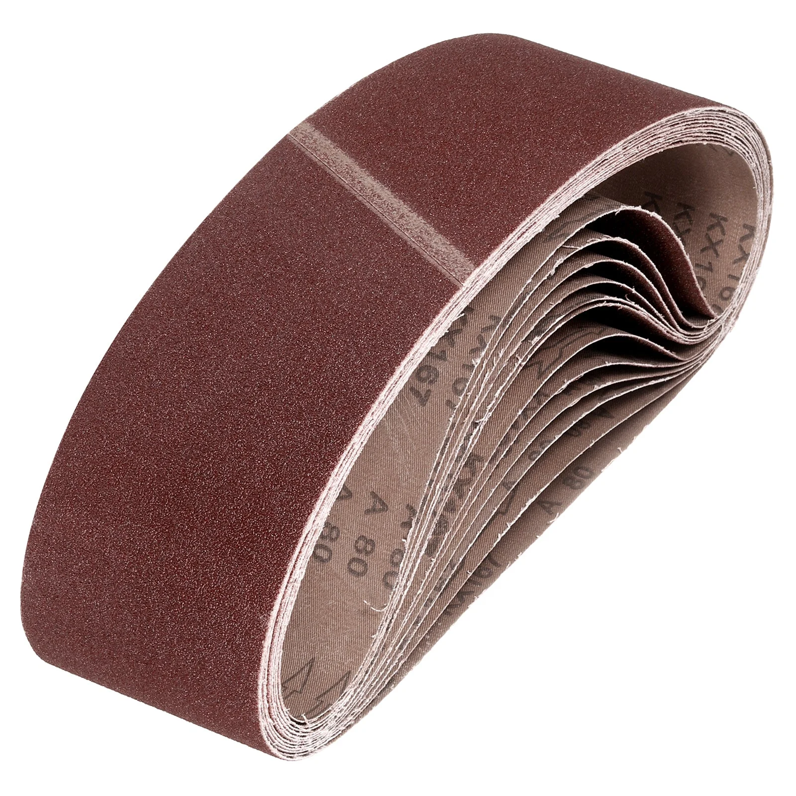 6 x 48 Inch Sanding Belts, 10 Pcs 80 Grits Aluminum Oxide for Metal Polish