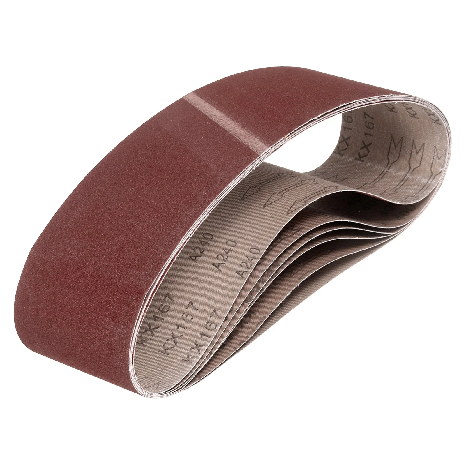 4 x 36 Inch Sanding Belts, 10 Pcs 240 Grits Aluminum Oxide for Metal Polish