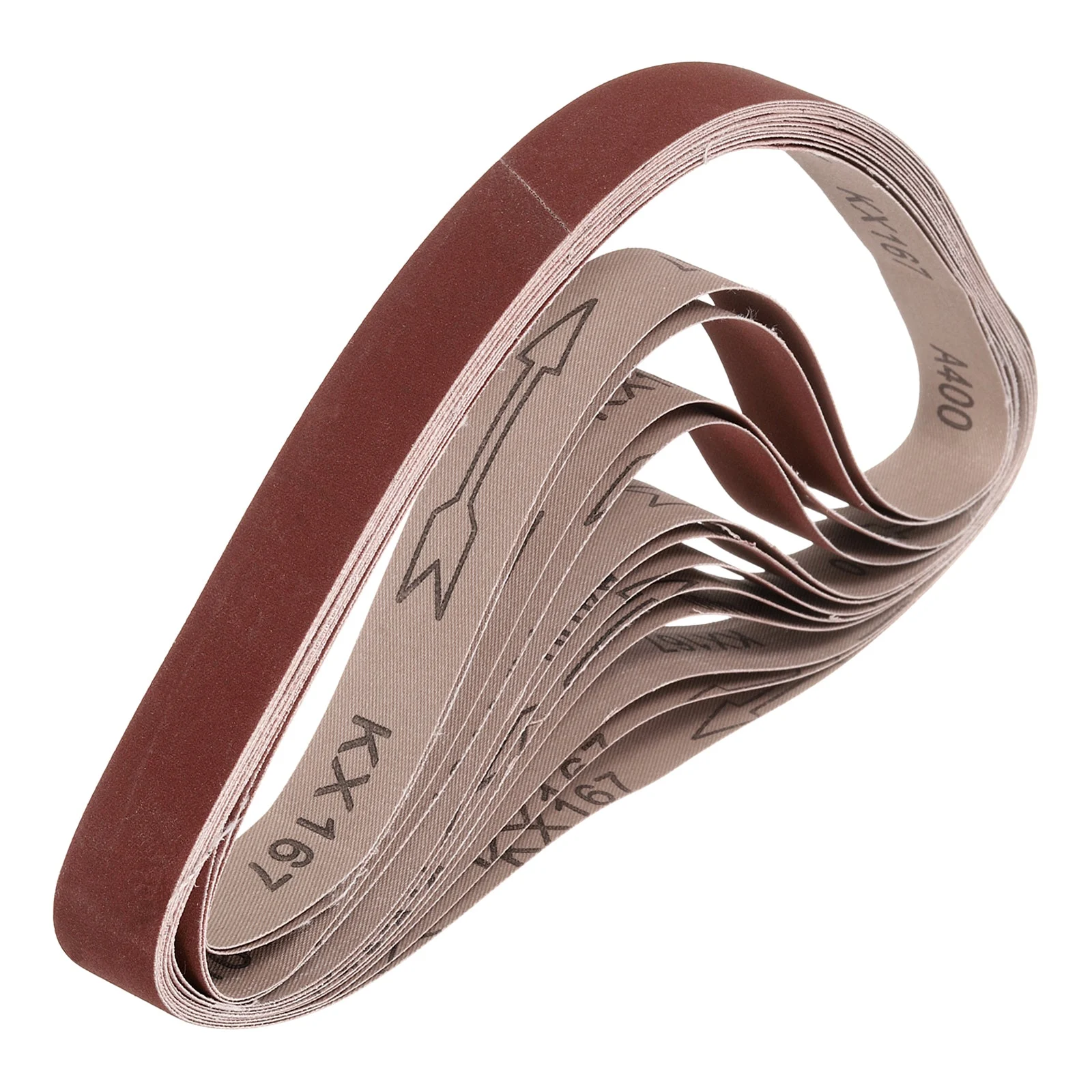 1 x 42 Inch Sanding Belts, 12 Pcs 400 Grits Aluminum Oxide for Metal Polish