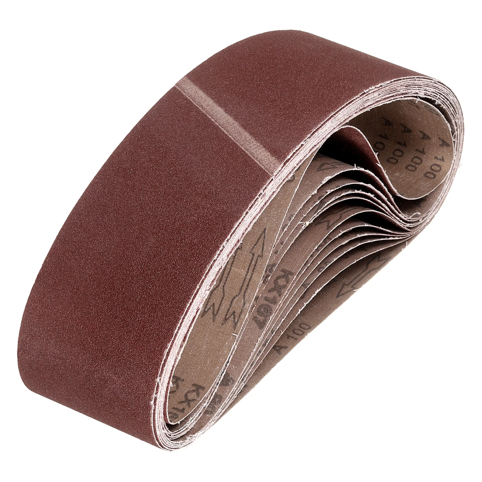 6 x 48 Inch Sanding Belts, 10 Pcs 100 Grits Aluminum Oxide for Metal Polish