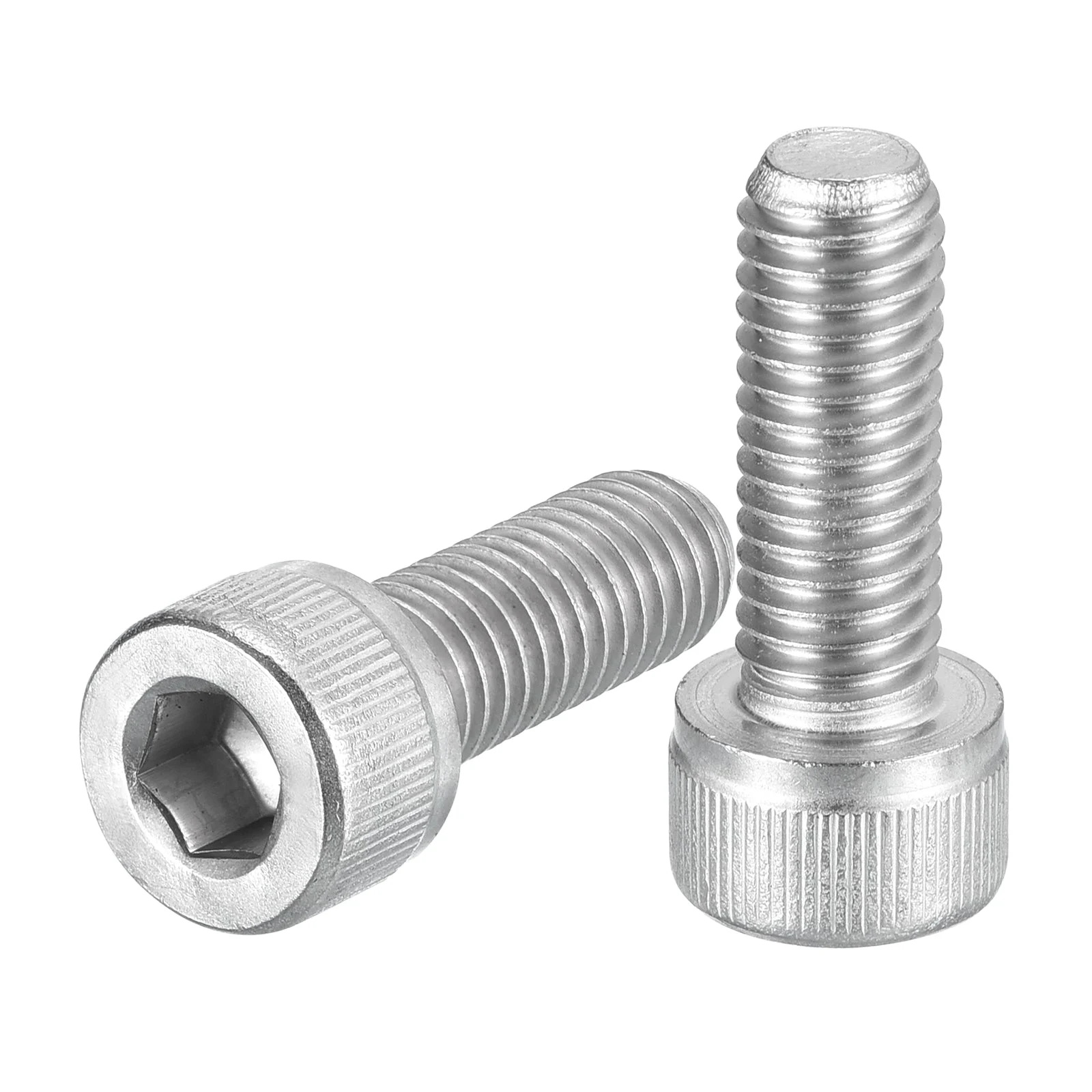 Uxcell Hex Socket Bolts (M8-1.25x25), 304 Stainless Steel, Silver Tone, 25Pcs