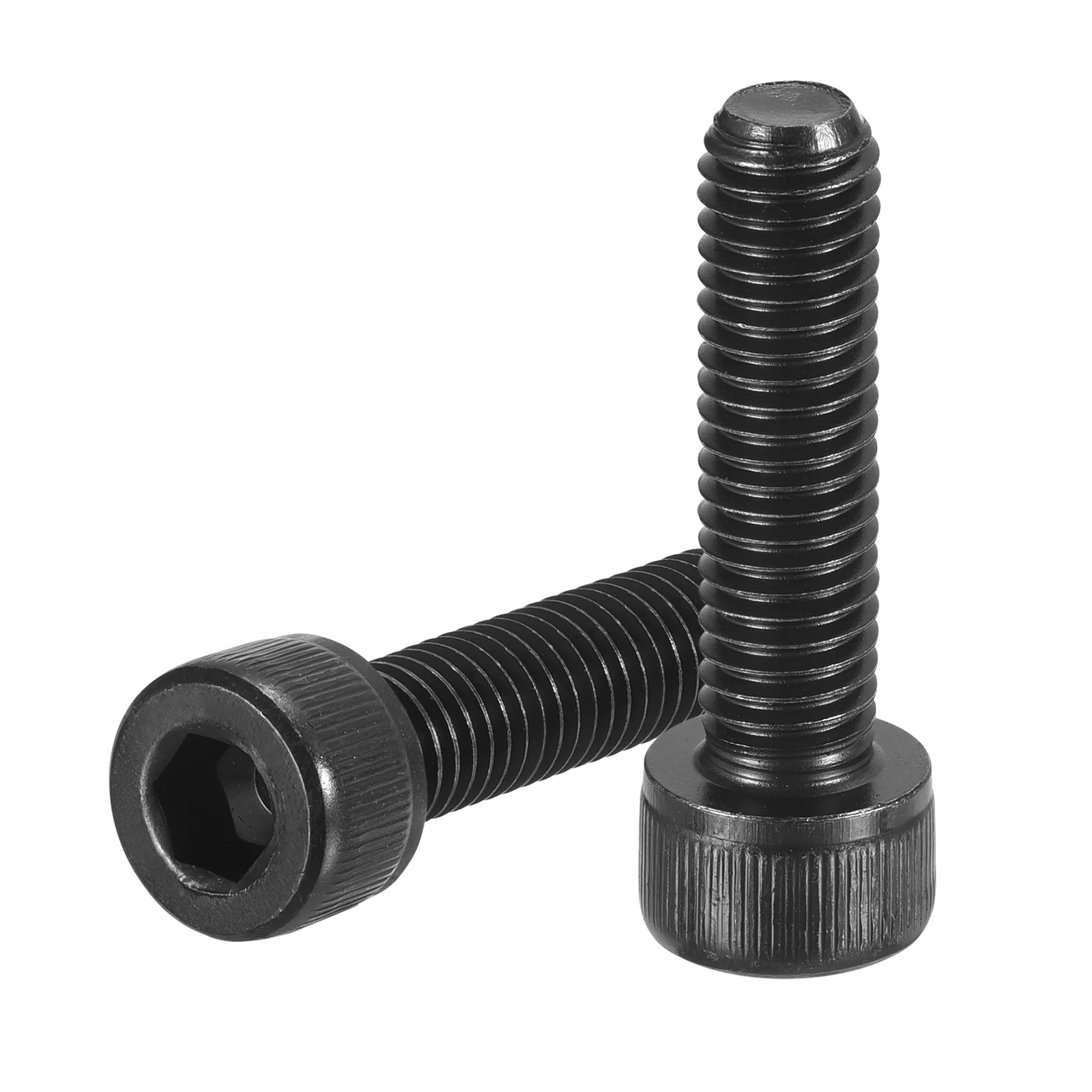 Uxcell Hex Socket Bolts (M8-1.25x30), Carbon Steel Hex Socket Drive Screws, Black,20Pcs
